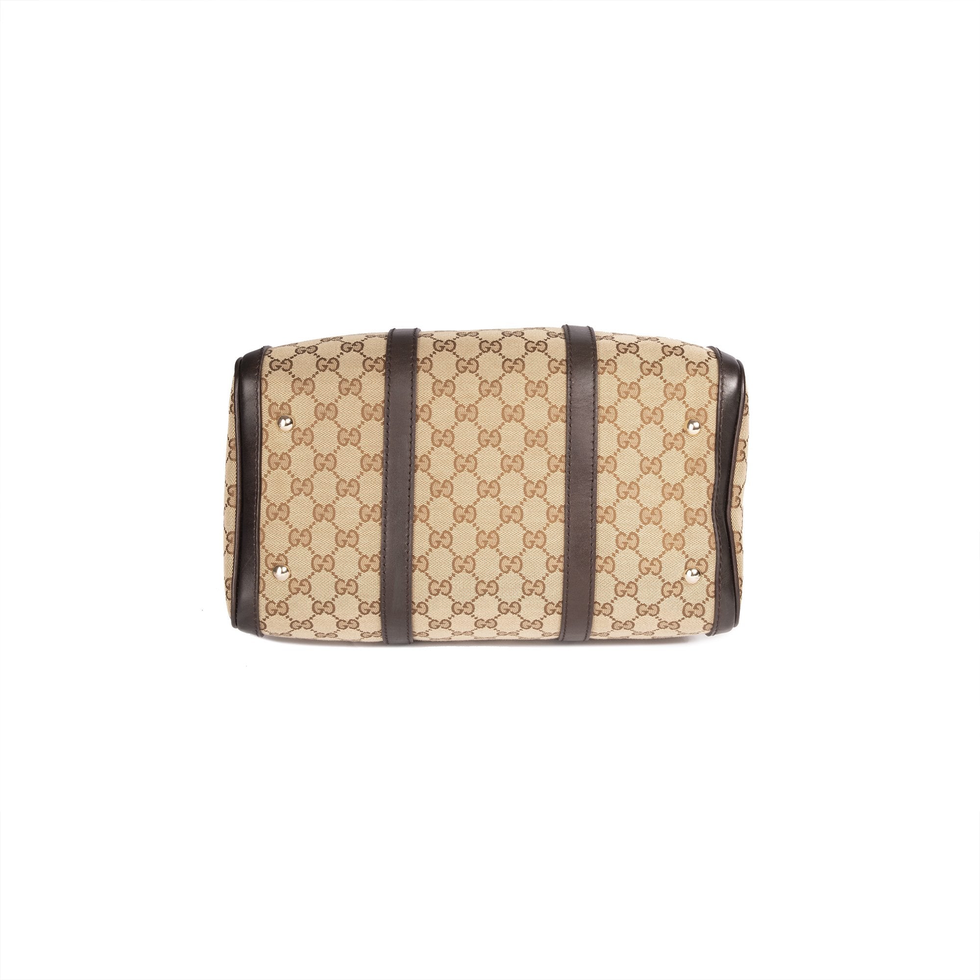 Gucci GG Canvas Medium Boston Bag w/ Strap