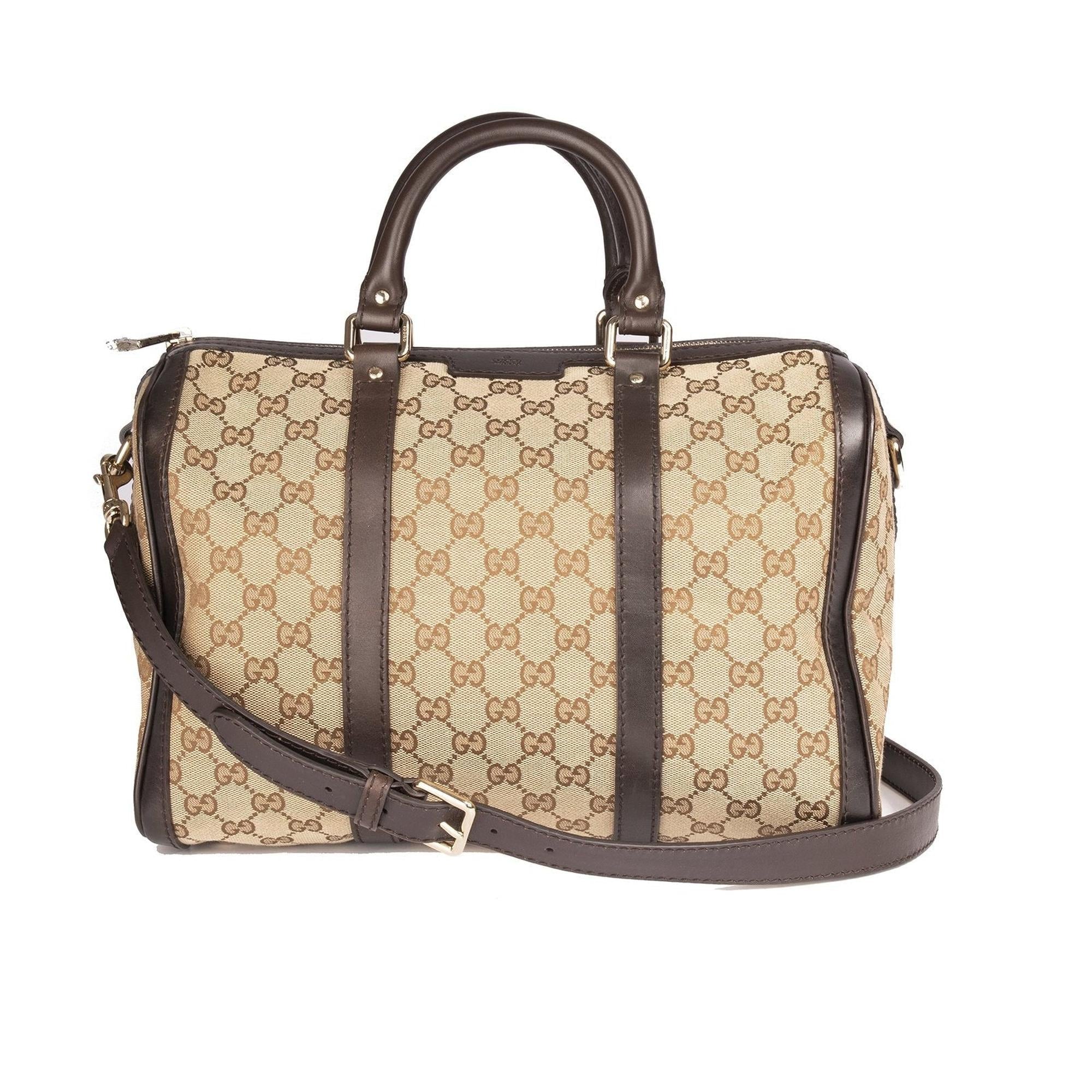 Gucci GG Canvas Medium Boston Bag w/ Strap