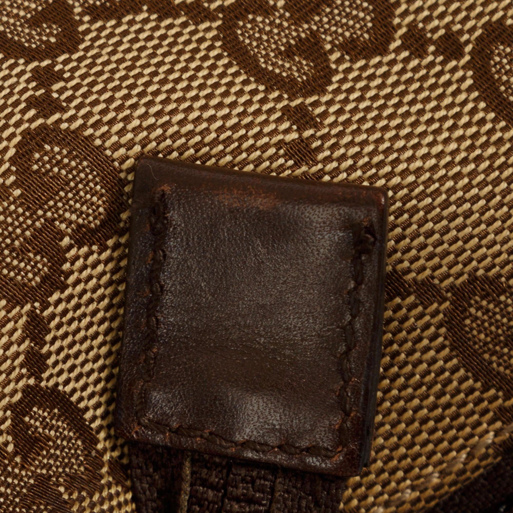 Gucci GG Canvas Perforated Leather Medium Messenger Bag