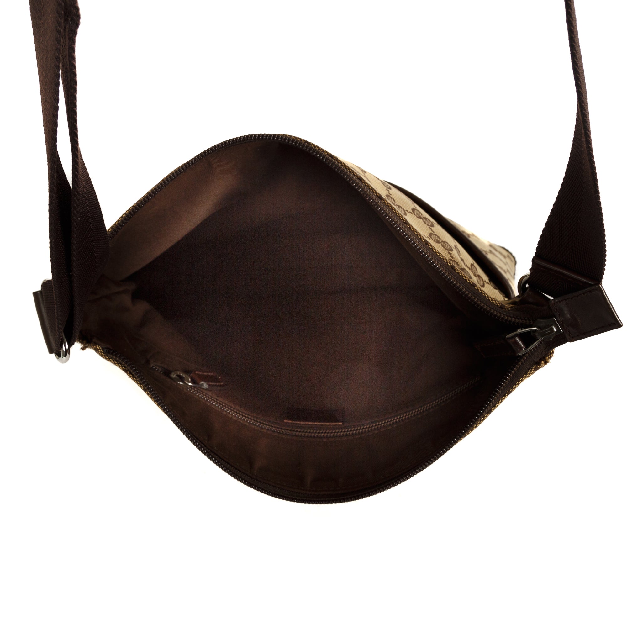 Gucci GG Canvas Perforated Leather Medium Messenger Bag