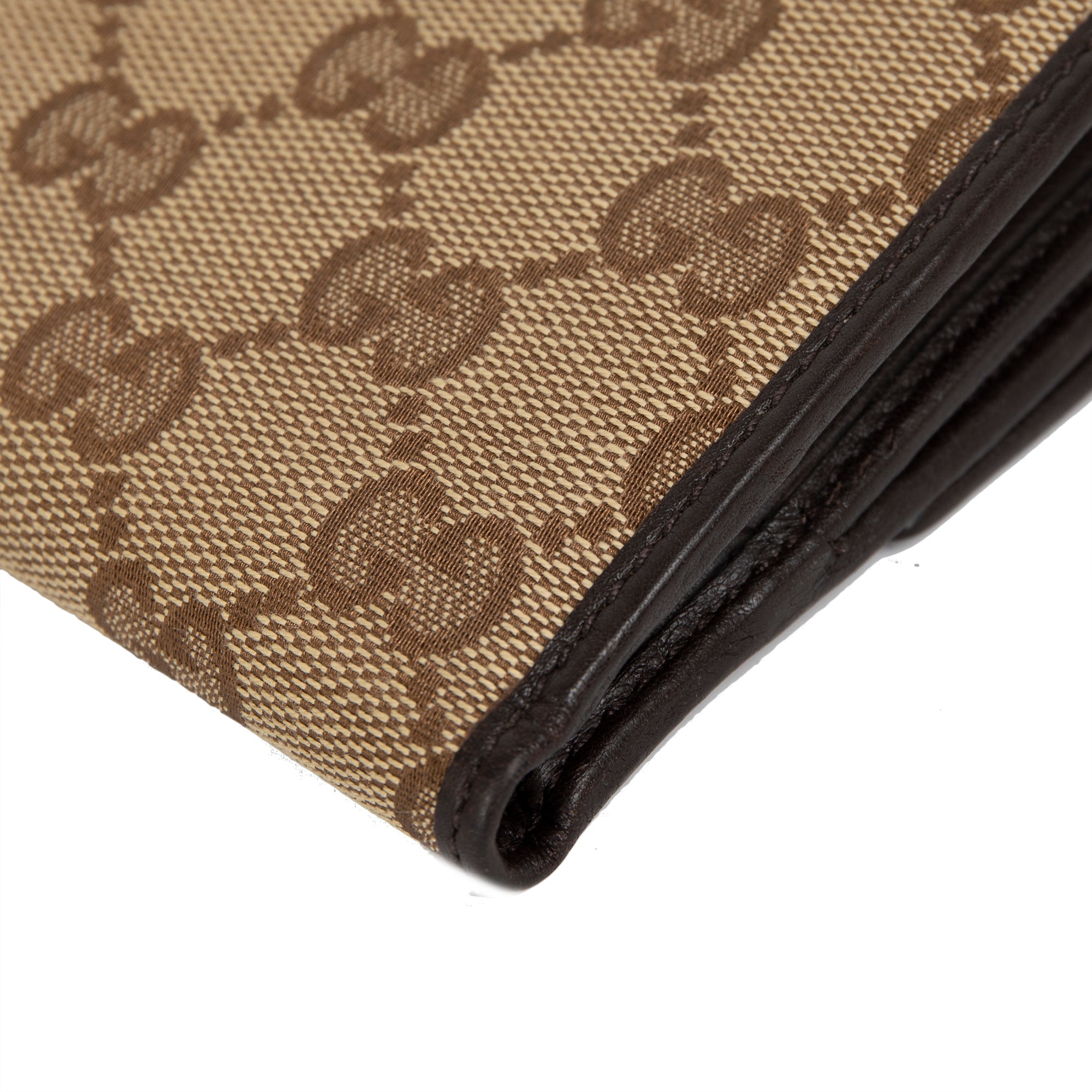 Gucci GG Canvas Trifold Wallet w/ Box