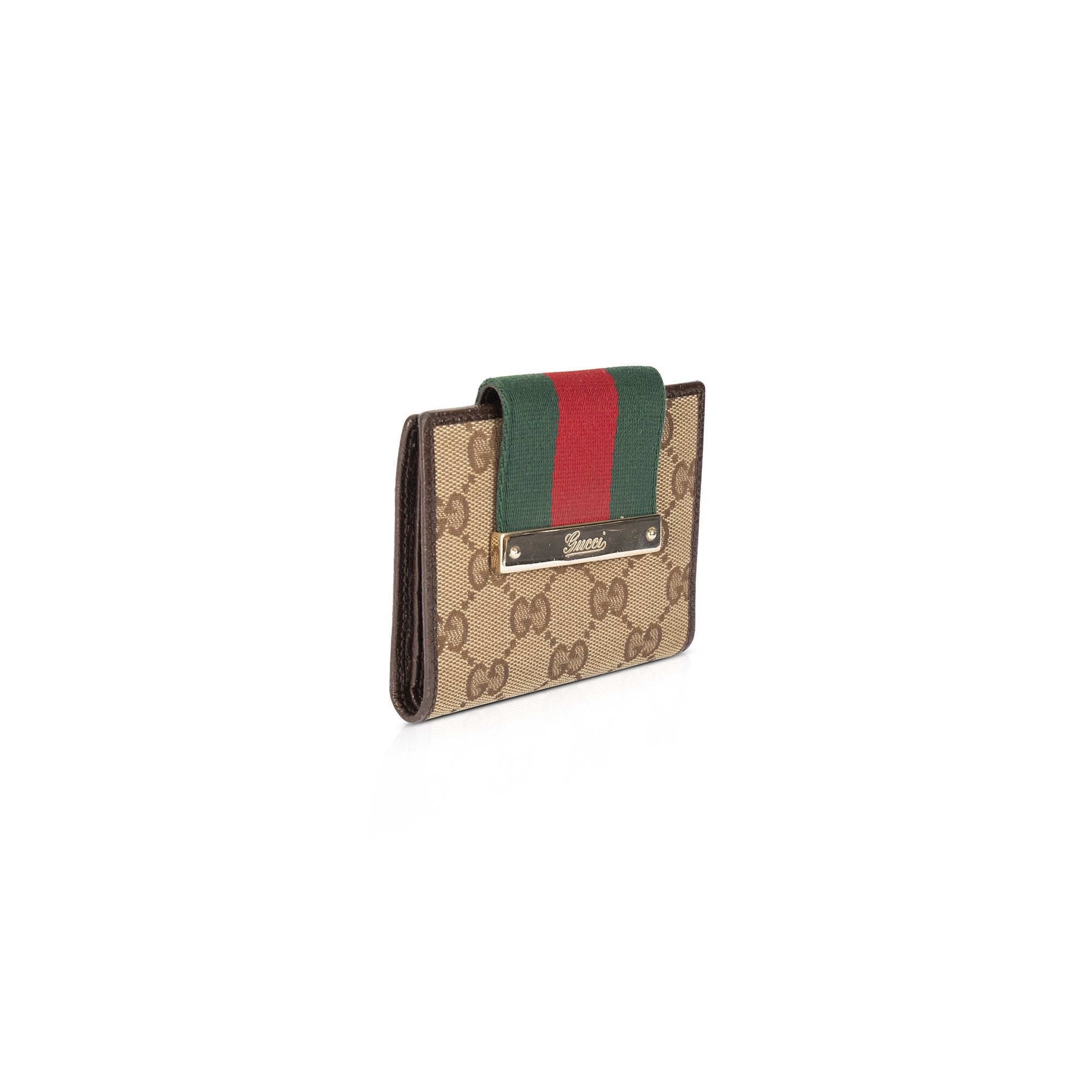 Gucci GG Canvas Web Compact Wallet