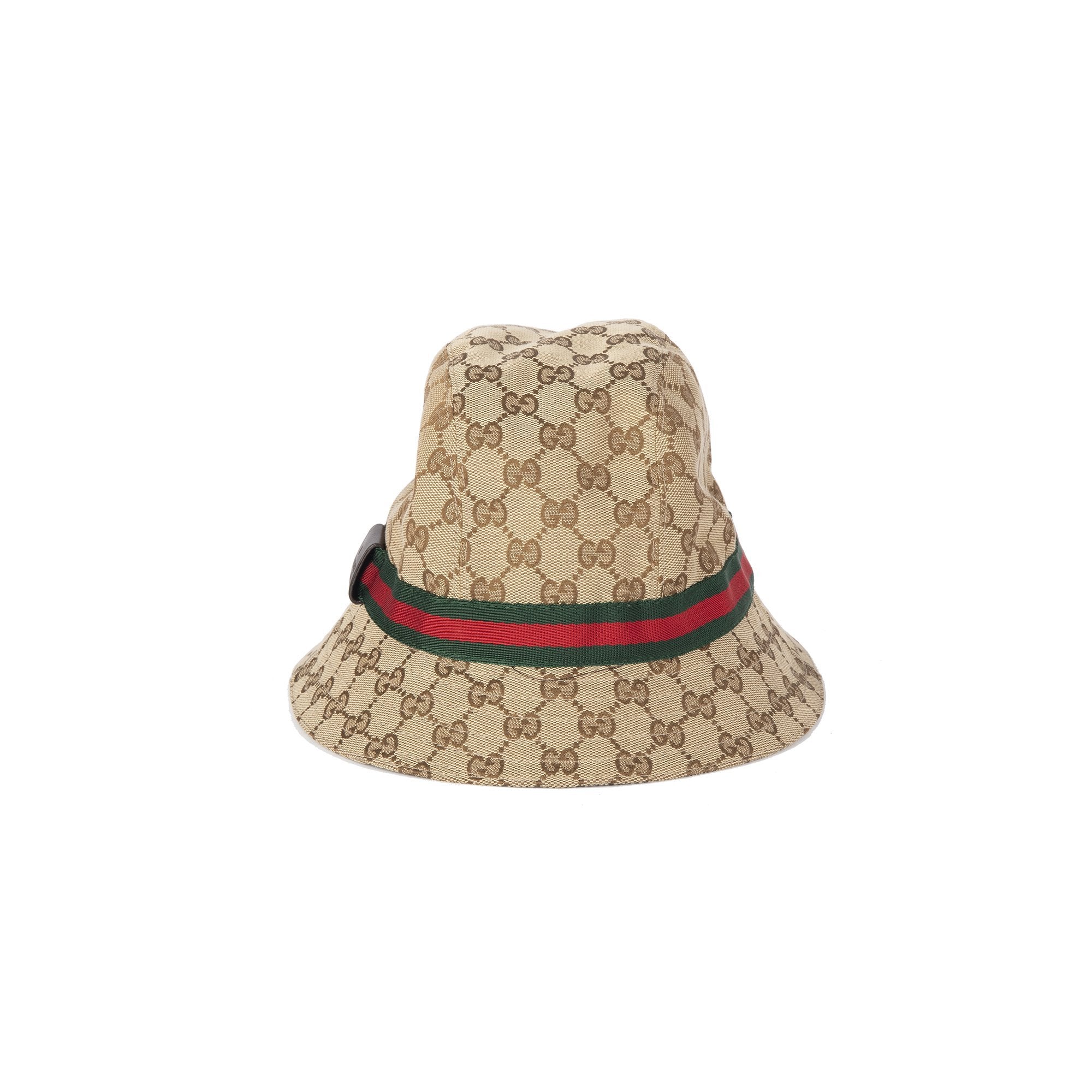 Gucci GG Canvas Web-Trimmed Bucket Hat, Size M