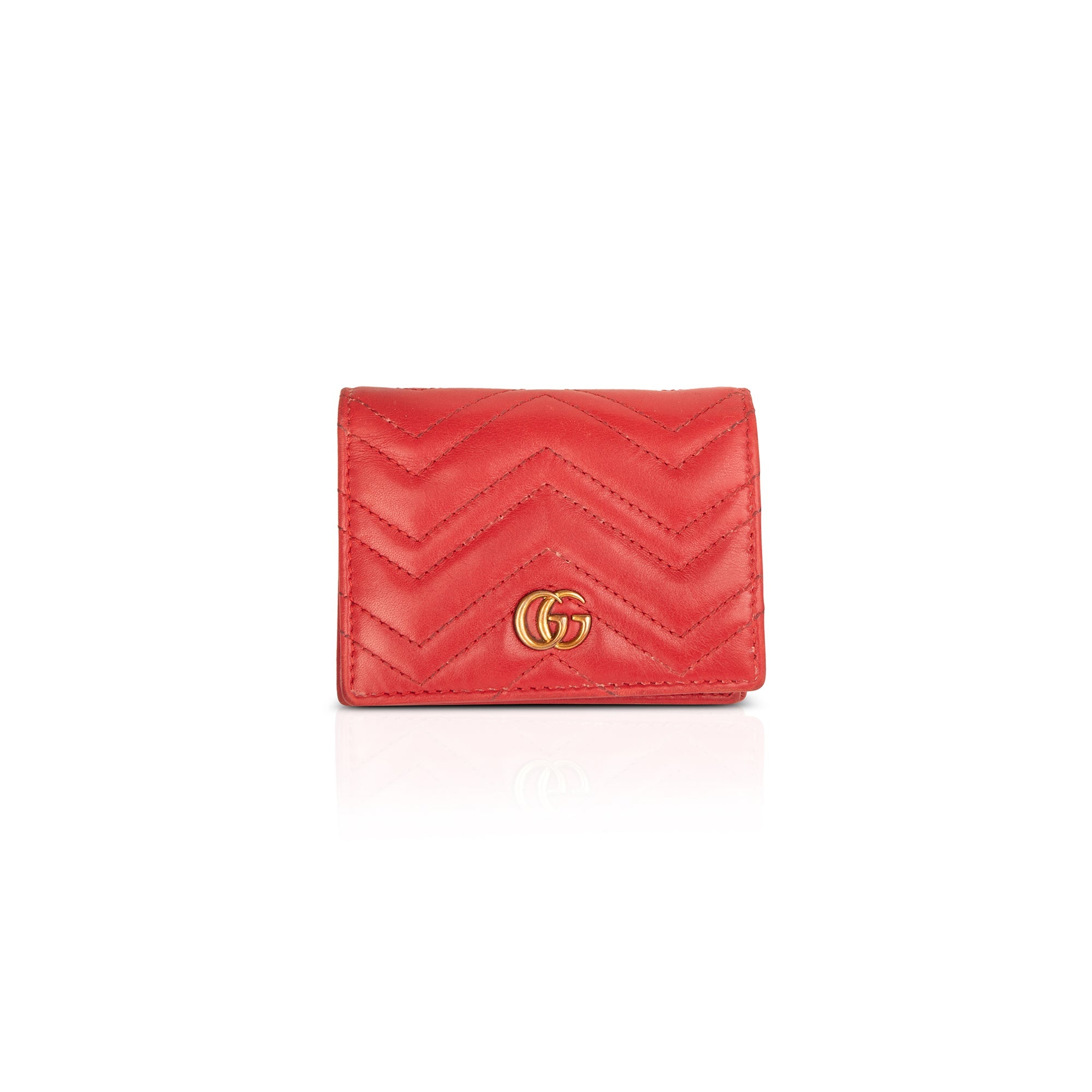 Gucci GG Marmont Card Case Wallet w/ Box