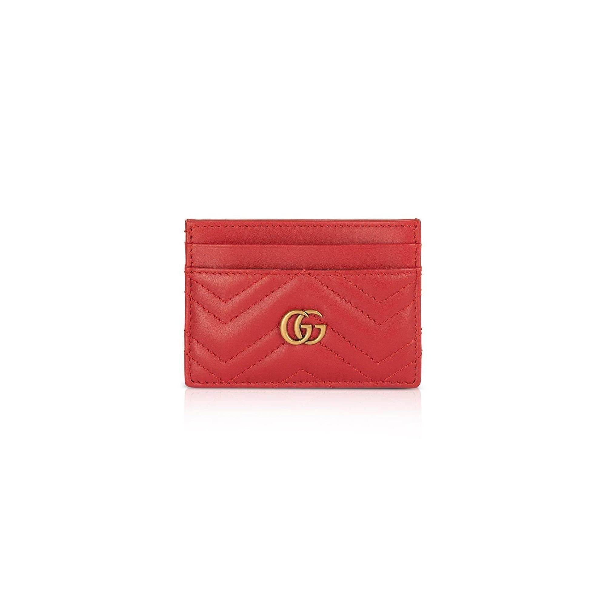 Gucci GG Marmont Card Case w/ Box