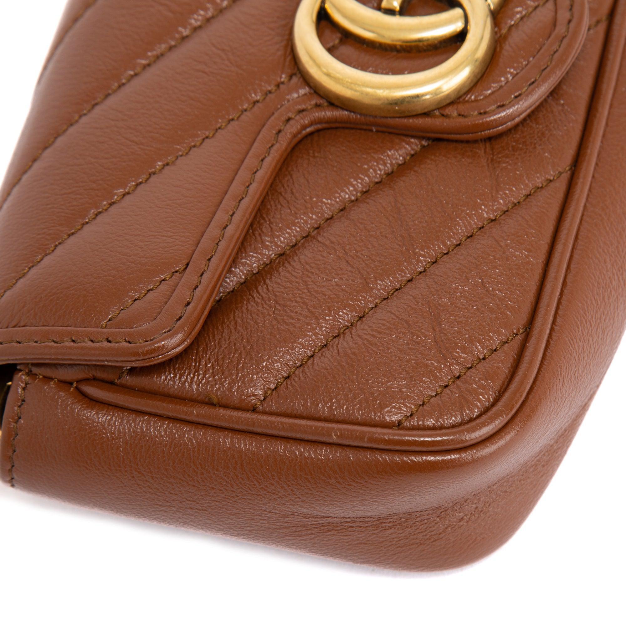 Gucci GG Marmont Diagonal Super Mini Bag w/ Box