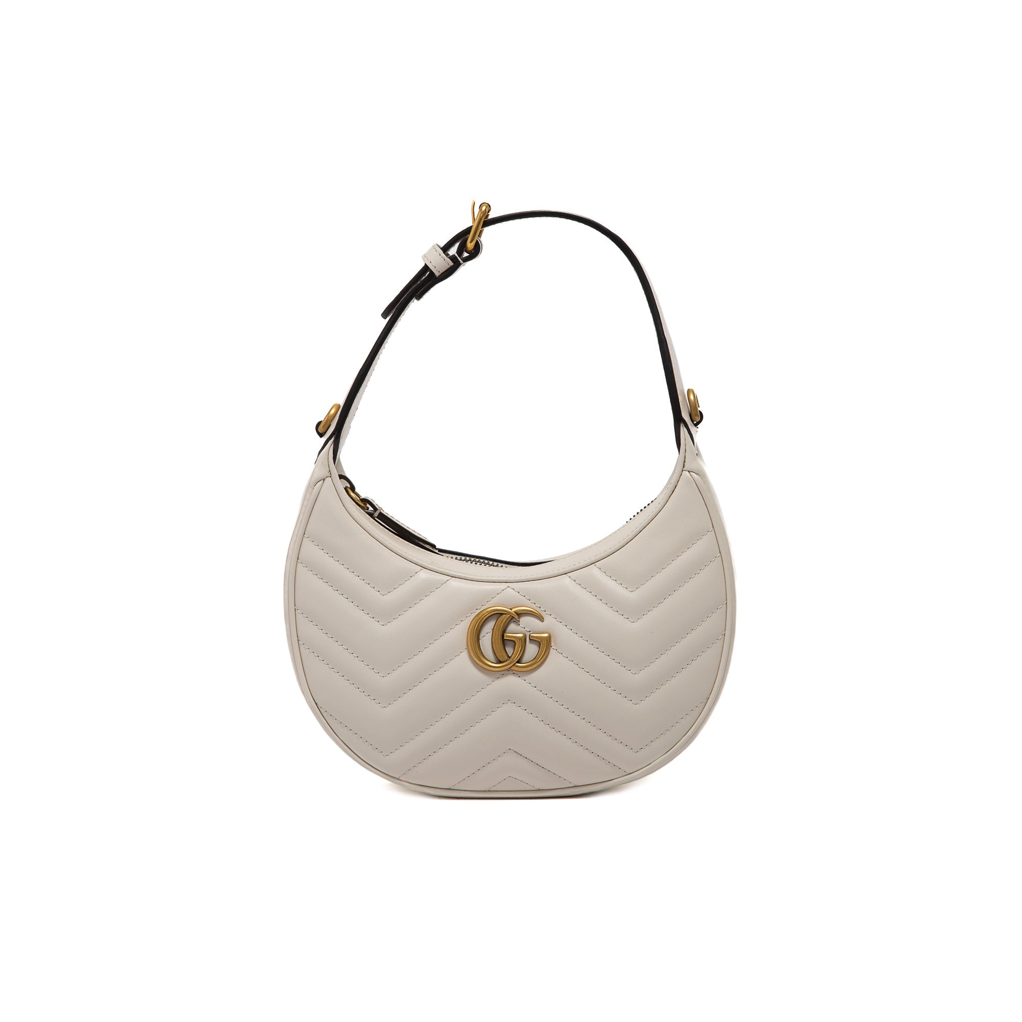 Gucci GG Marmont Half-Moon-Shaped Mini Bag w/ Box