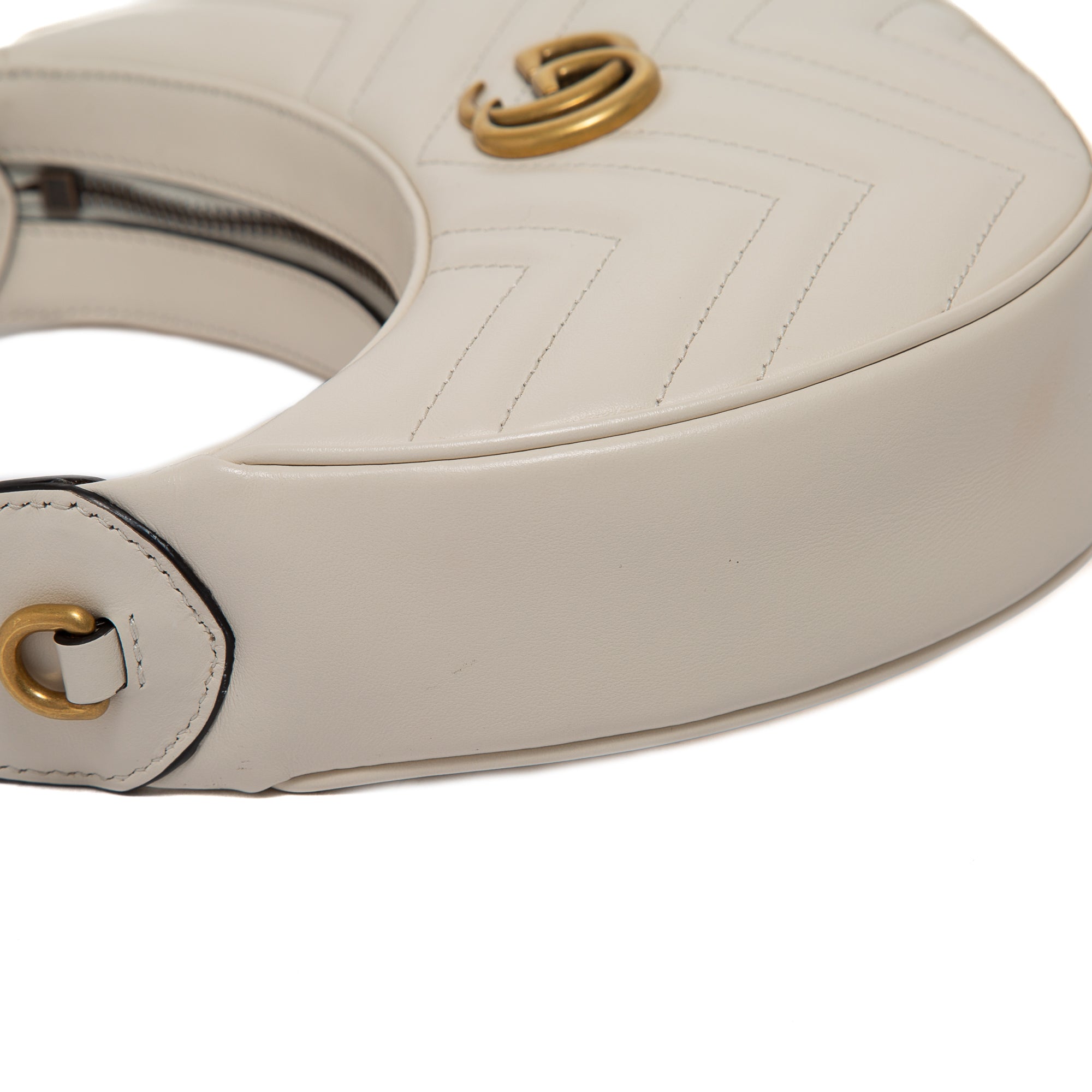 Gucci GG Marmont Half-Moon-Shaped Mini Bag w/ Box