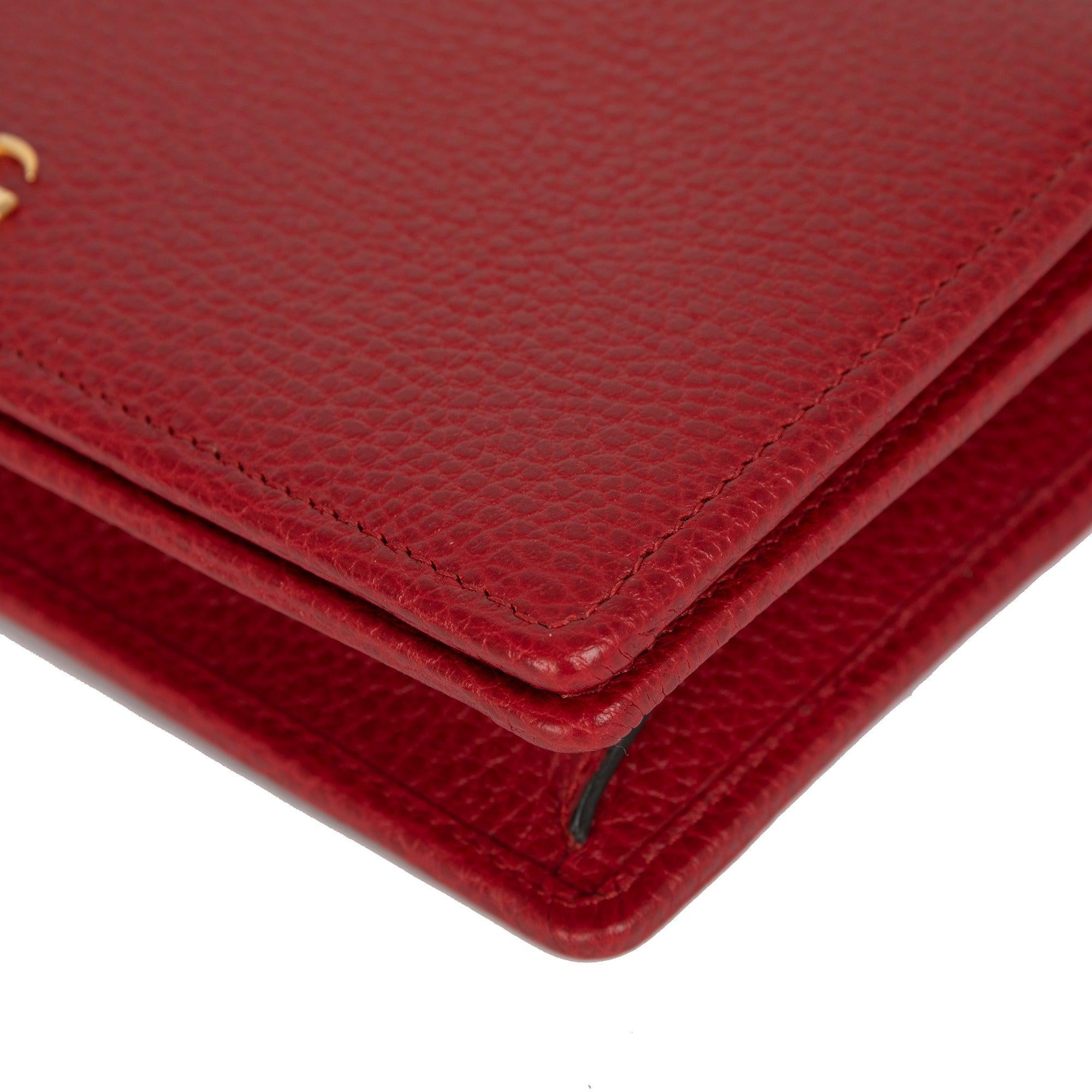 Gucci GG Marmont Leather Mini Chain Bag w/ Box