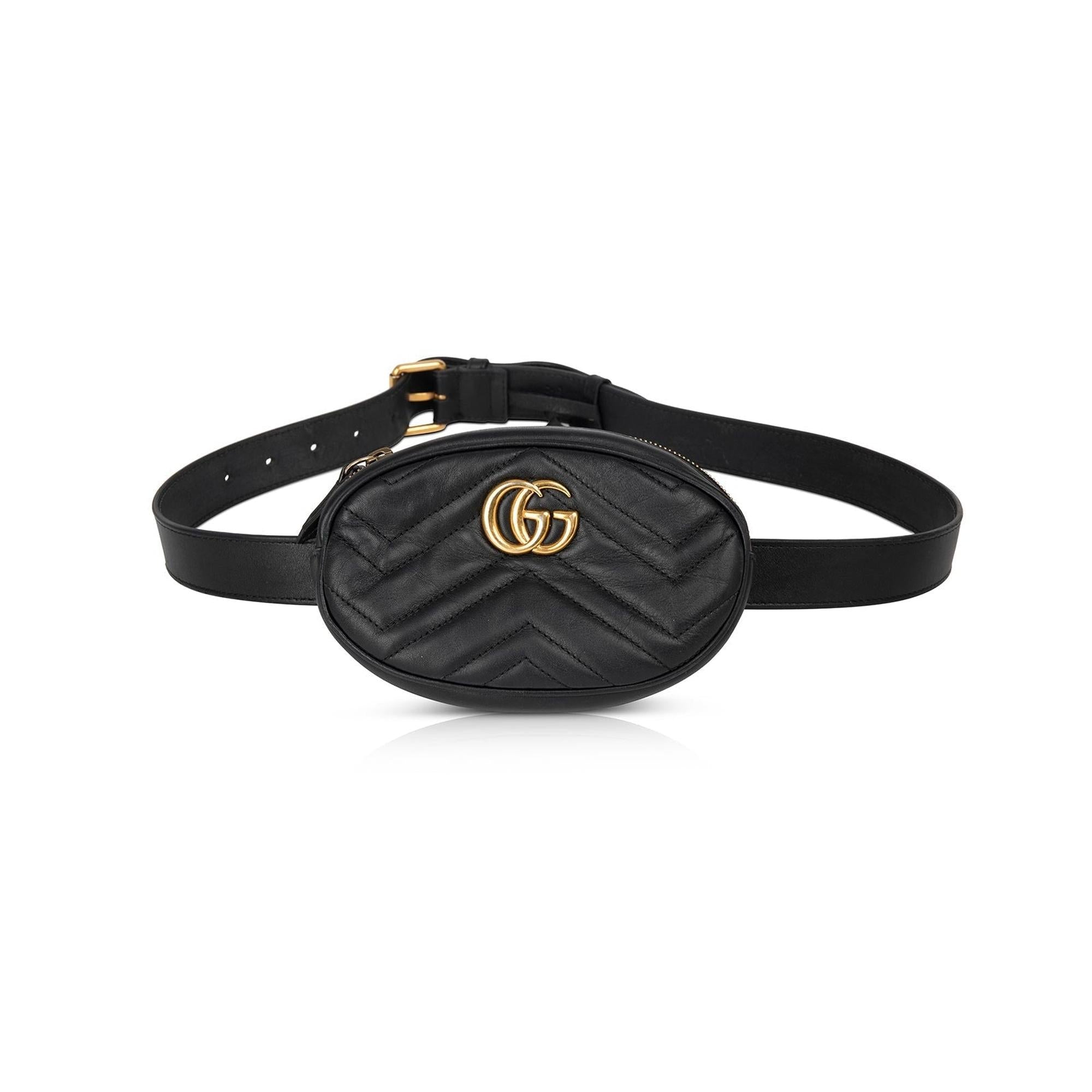 Gucci GG Marmont Matelasse Leather Belt Bag w/ Box & Receipt