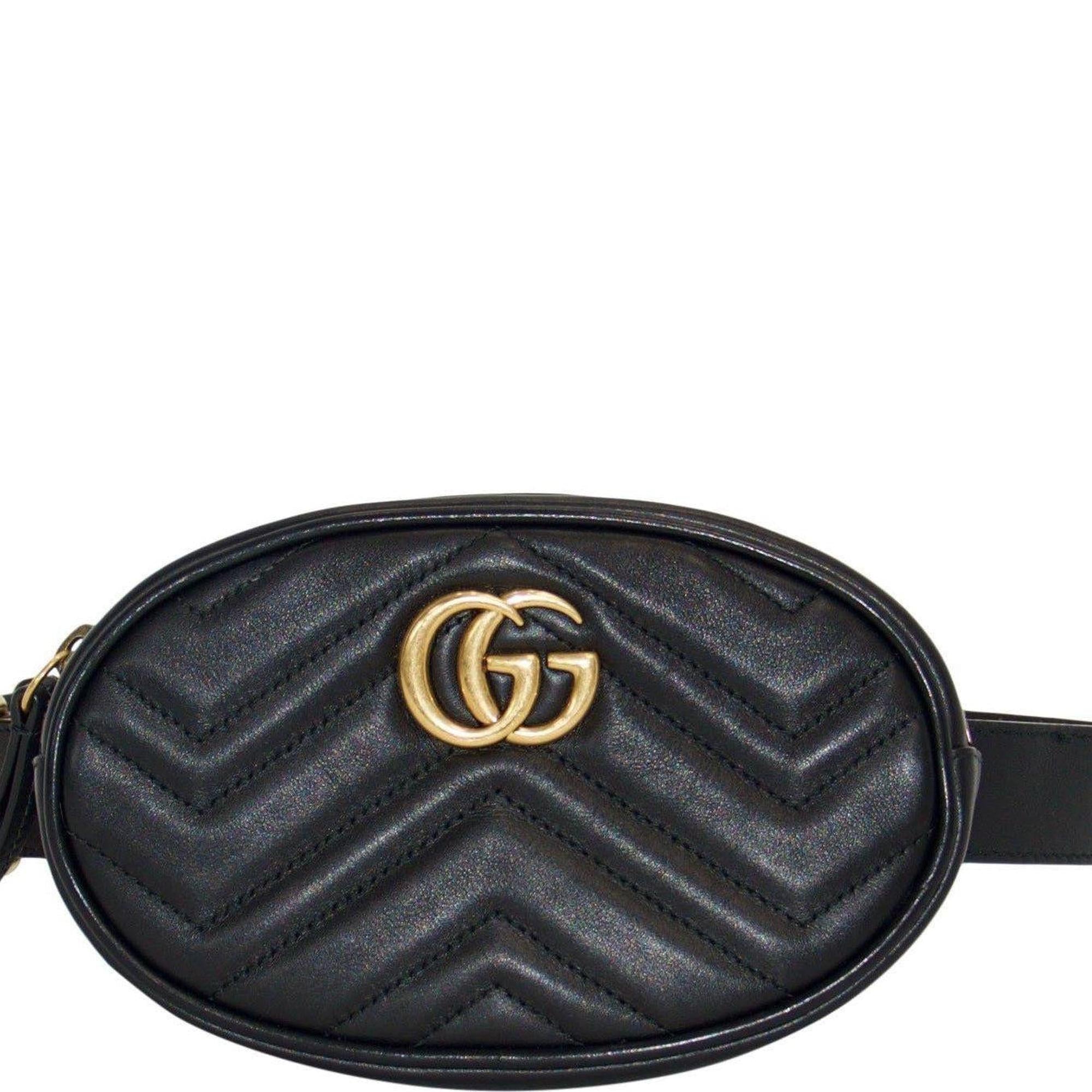 Gucci GG Marmont Matelasse Leather Belt Bag