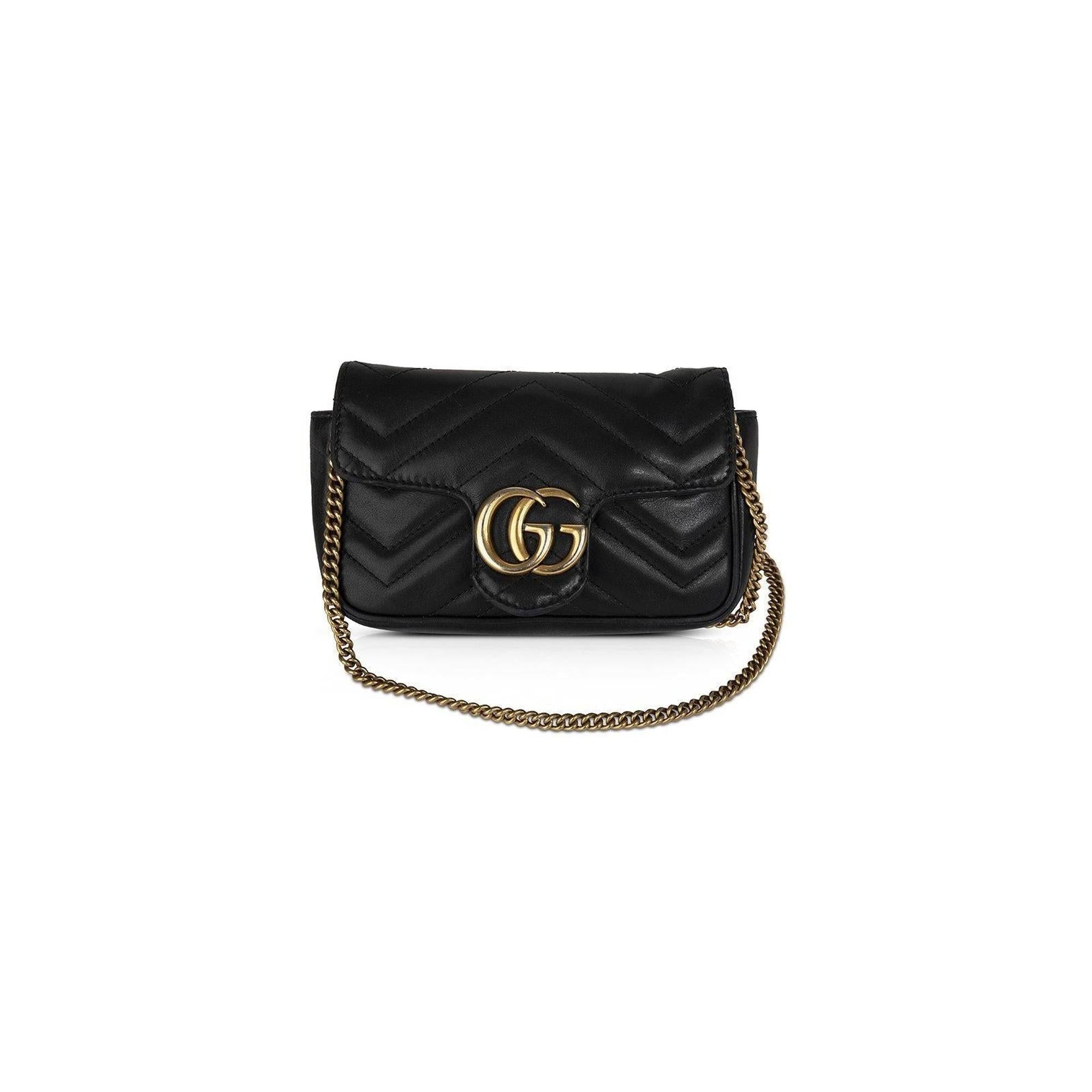 Gucci GG Marmont Matelasse Super Mini Bag w/ Box