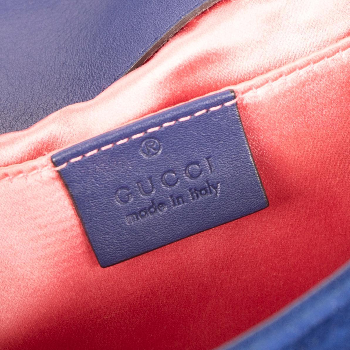 Gucci GG Marmont Matelasse Velvet Mini Bag