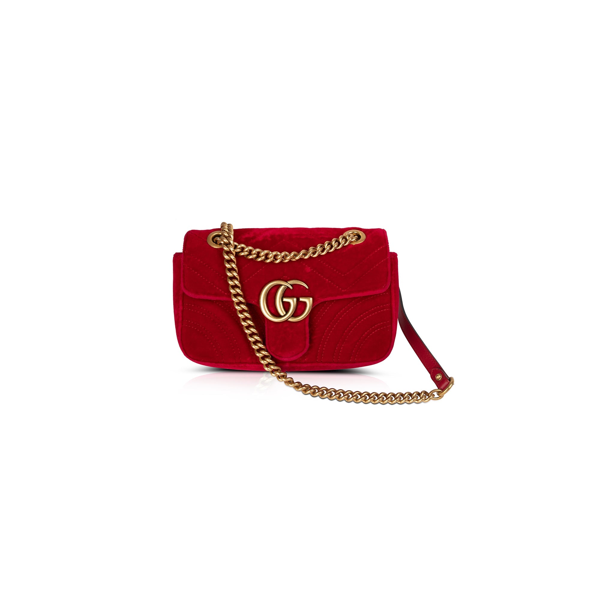 Gucci GG Marmont Matelasse Velvet Mini Bag w/ Box & Receipt – Oliver ...