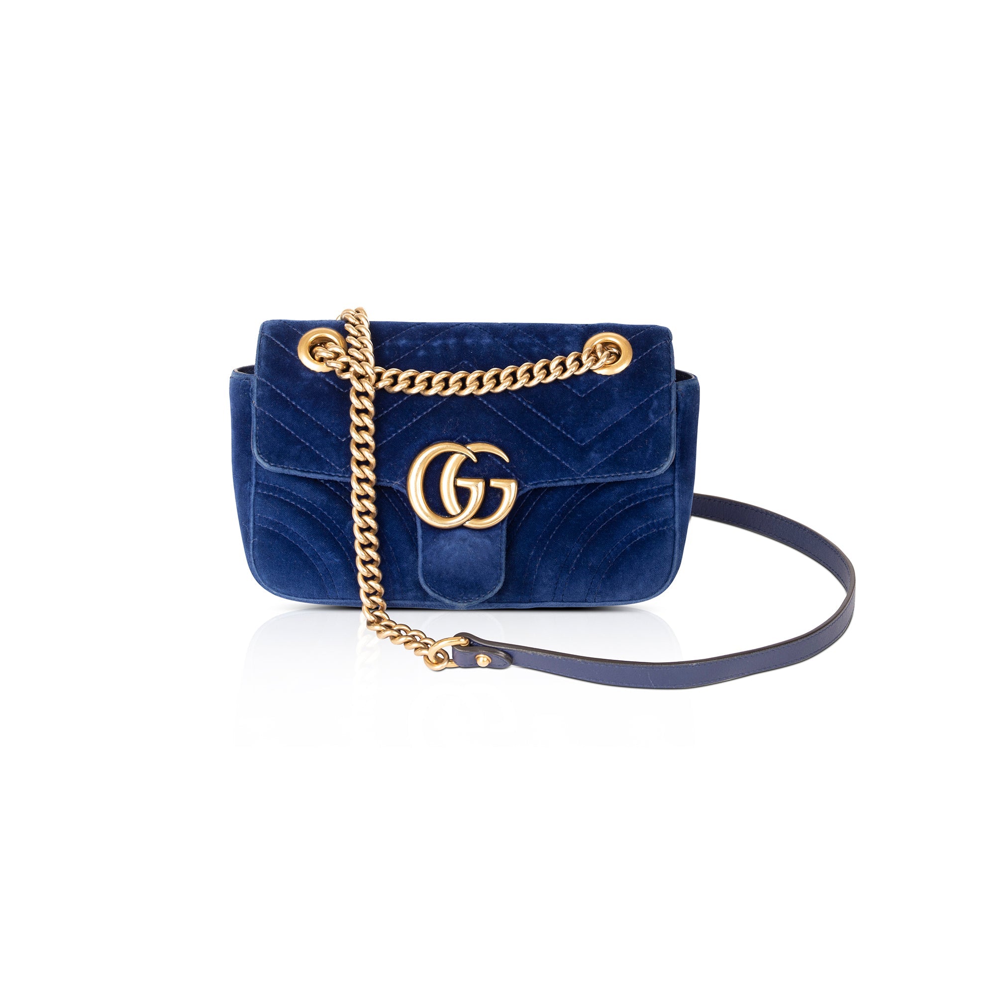 Gucci GG Marmont Matelasse Velvet Mini Bag