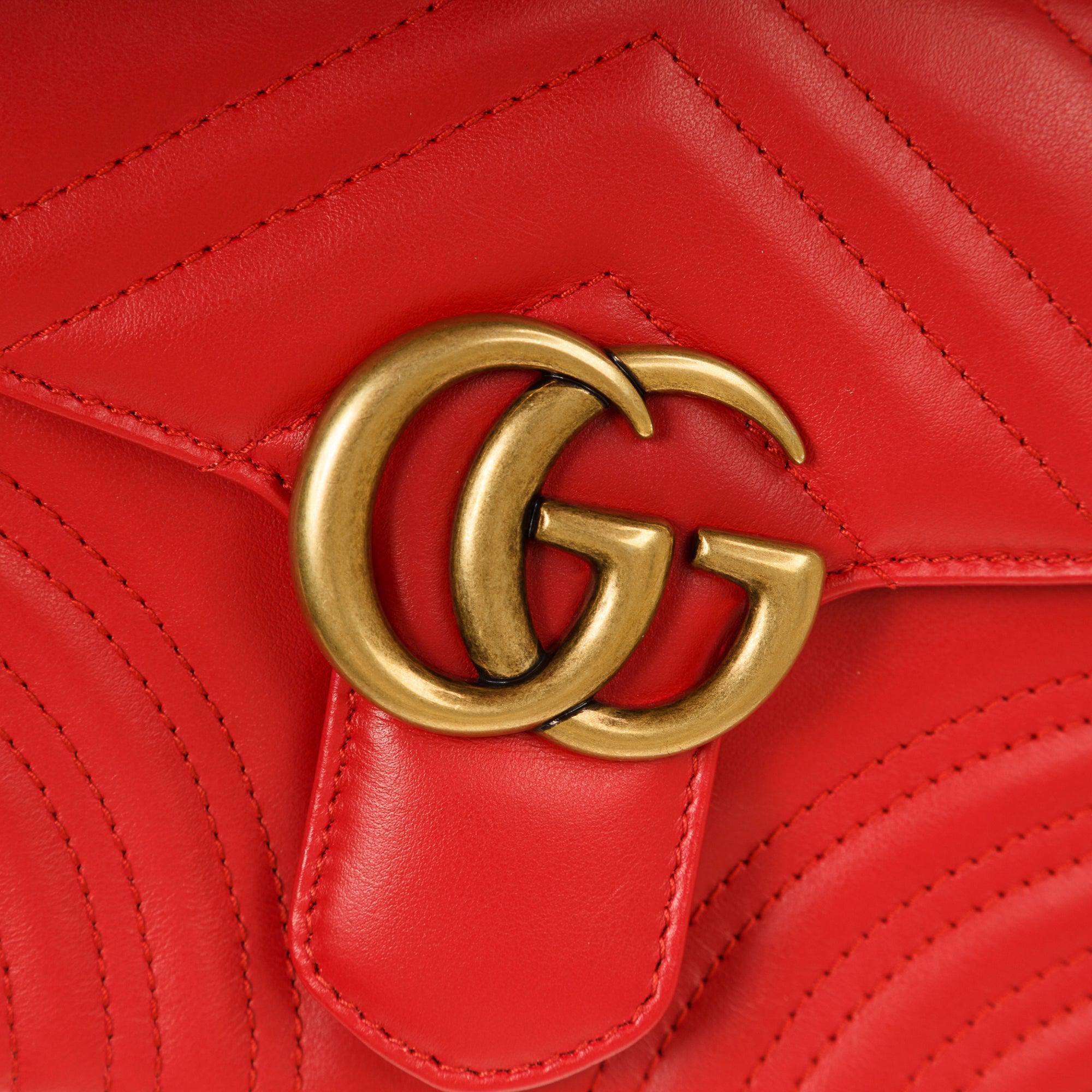 Gucci GG Marmont Mini Top Handle Bag w/ Box