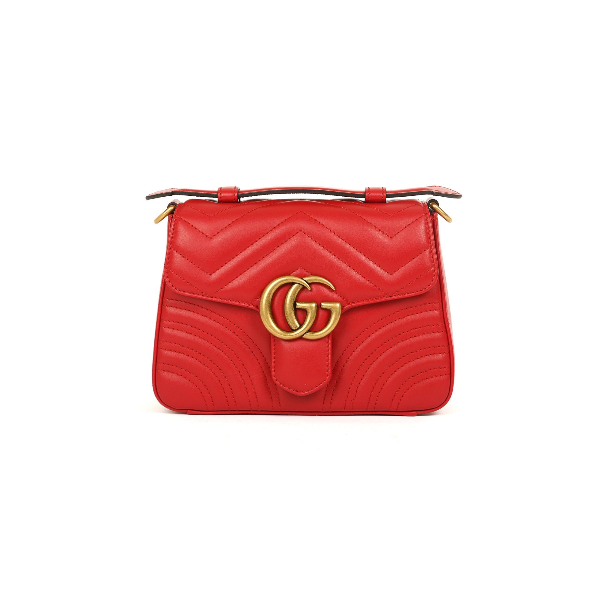Gucci GG Marmont Mini Top Handle Bag w/ Box