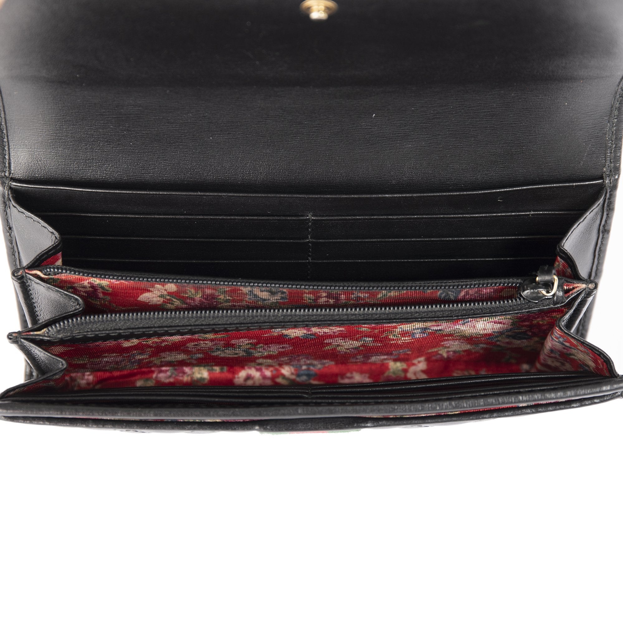 Gucci GG Marmont Quilted Leather Web Continental Wallet