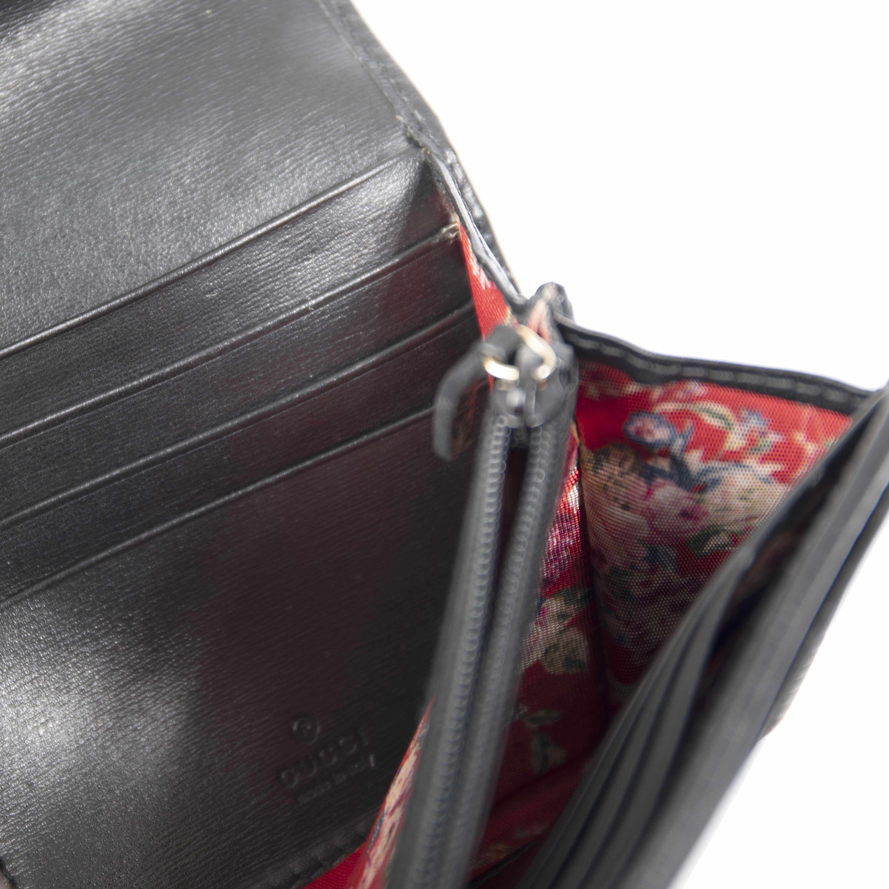 Gucci GG Marmont Quilted Leather Web Continental Wallet