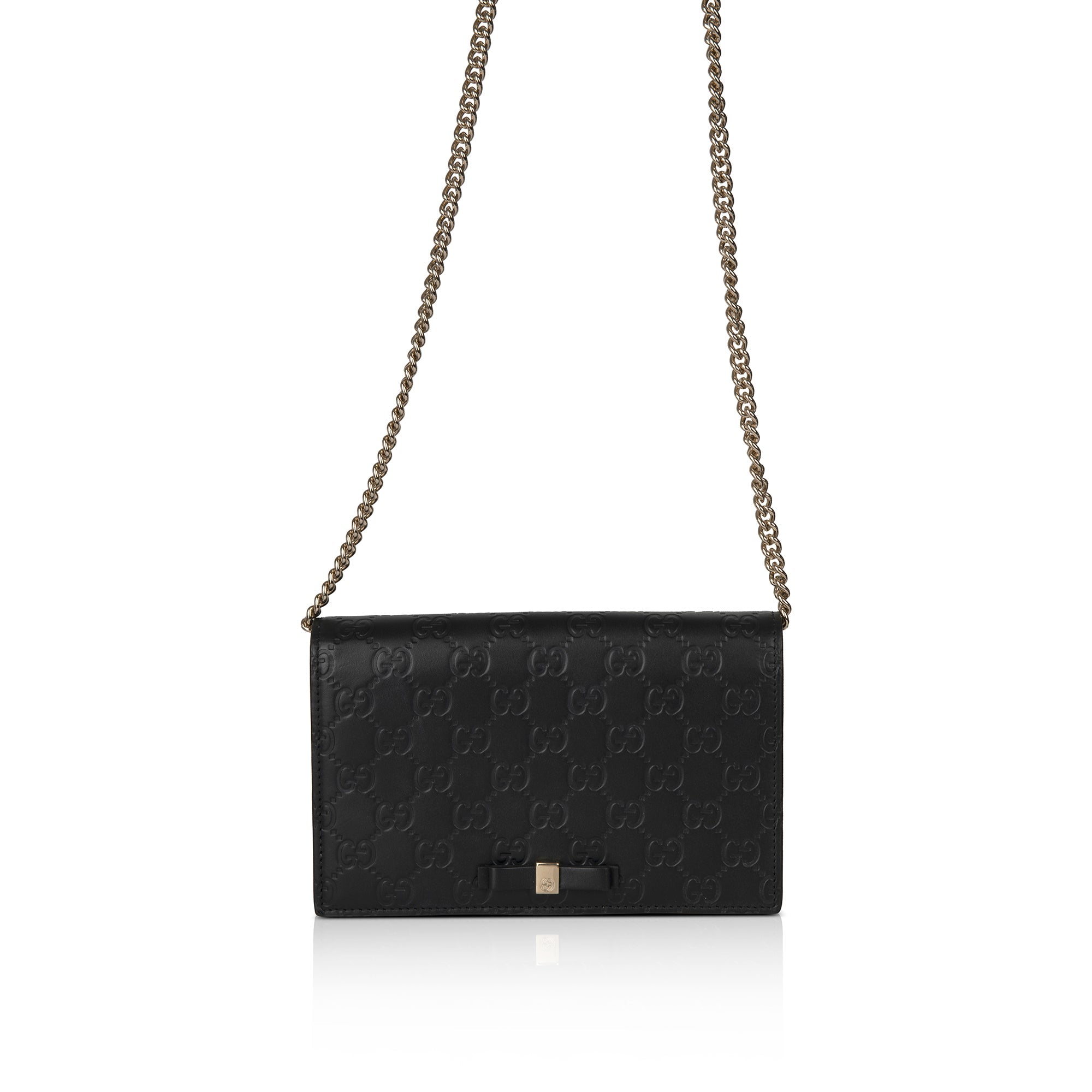 Gucci GG Signature Bow Wallet on Chain