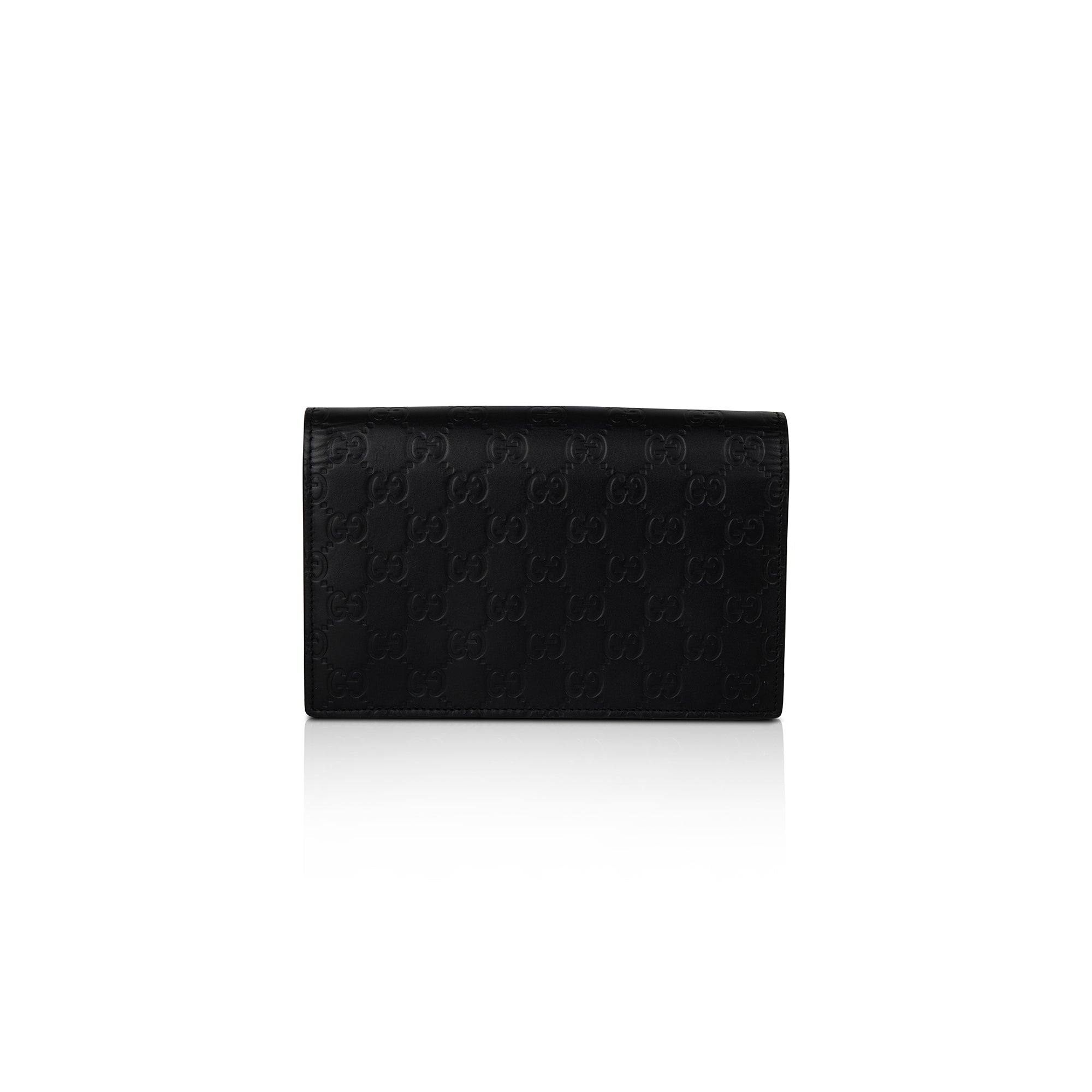 Gucci GG Signature Bow Wallet on Chain