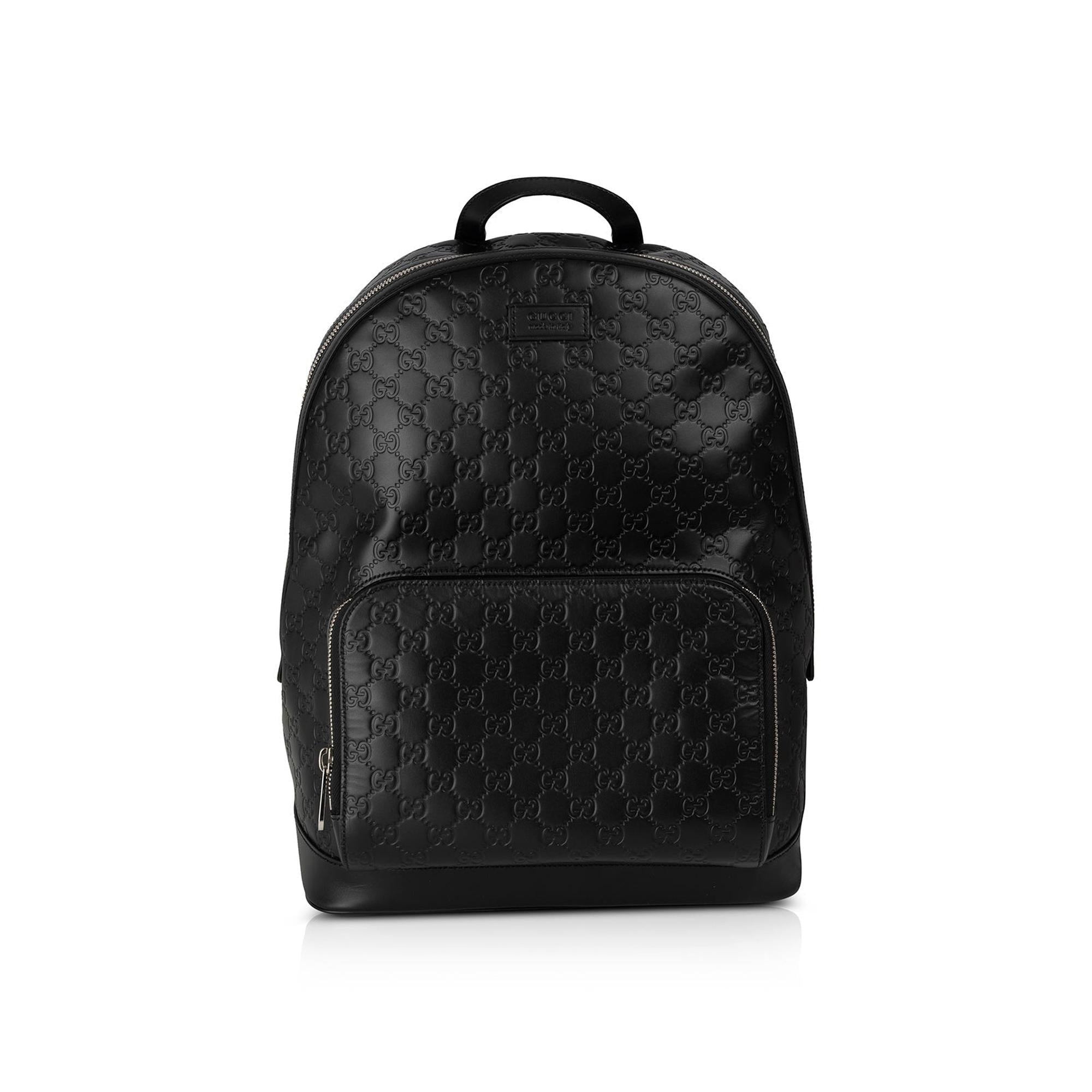 Gucci GG Signature Leather Backpack w/ Box