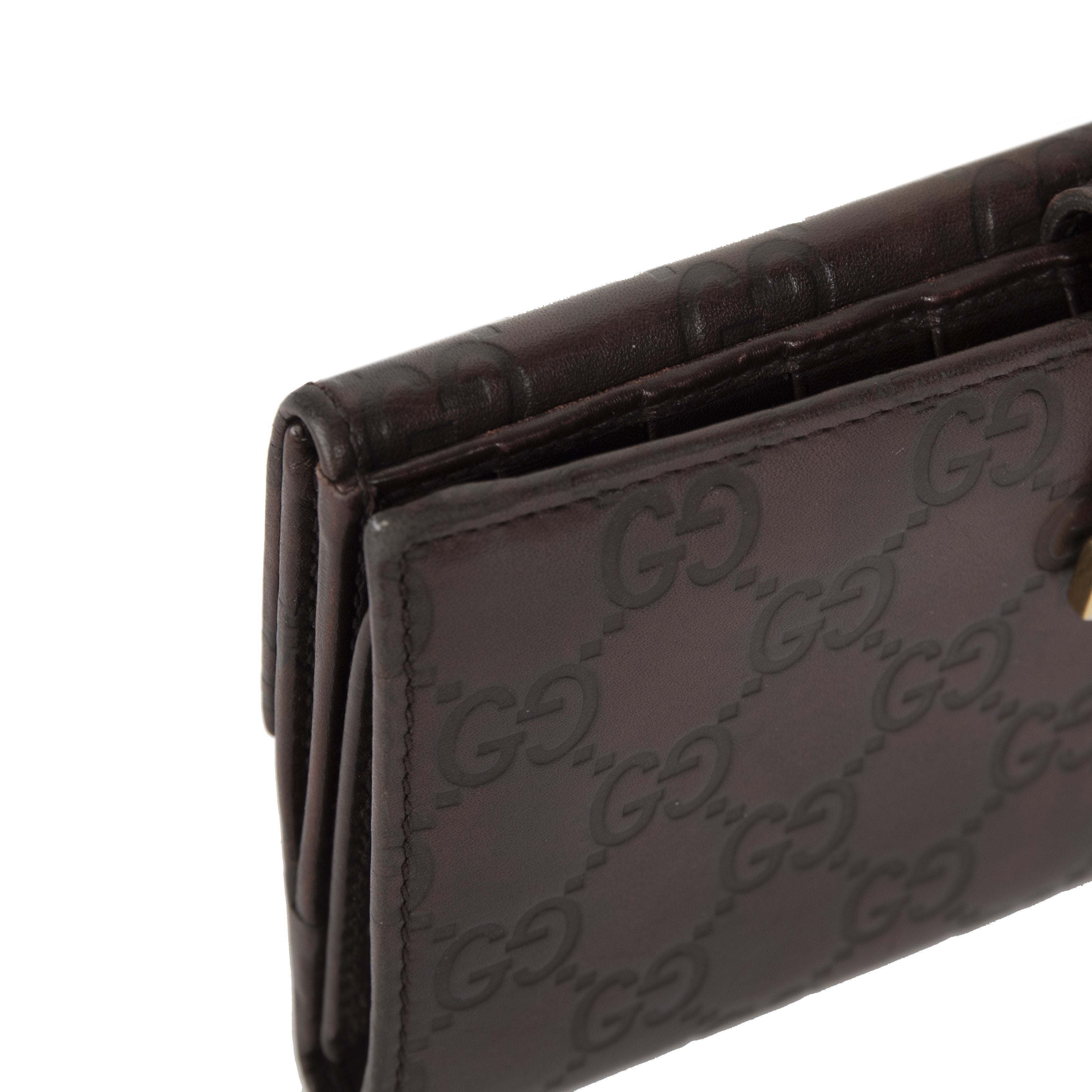 Gucci GG Signature Leather Continental Wallet w/ Box