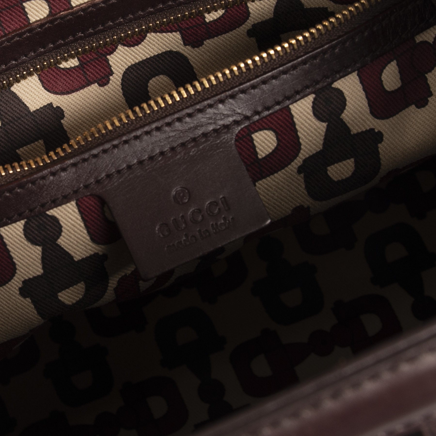 Gucci GG Signature Leather Treasure Boston Bag