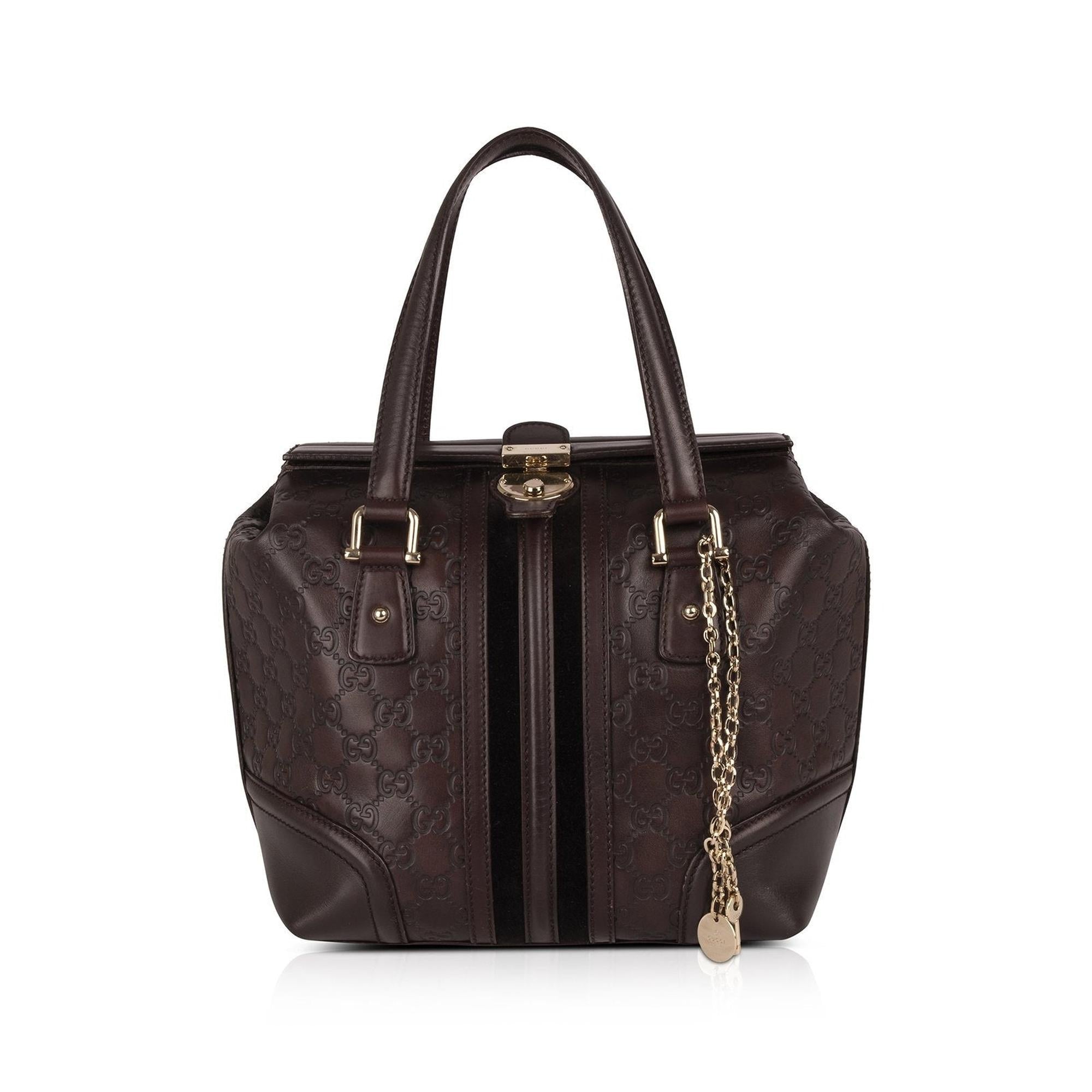 Gucci GG Signature Leather Treasure Boston Bag