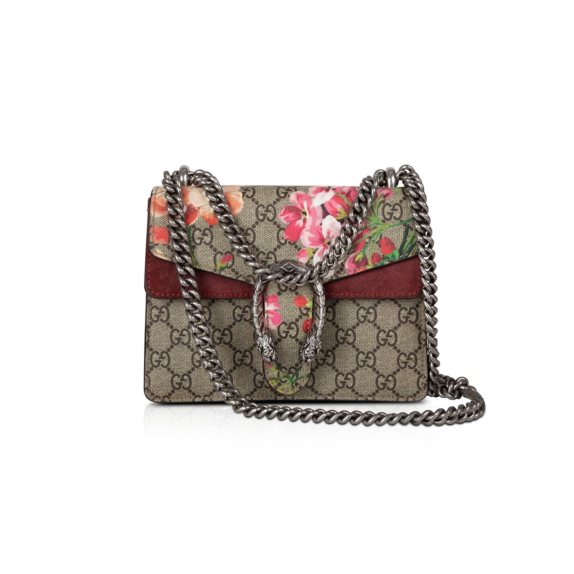 Gucci GG Supreme Blooms Mini Dionysus Shoulder Bag
