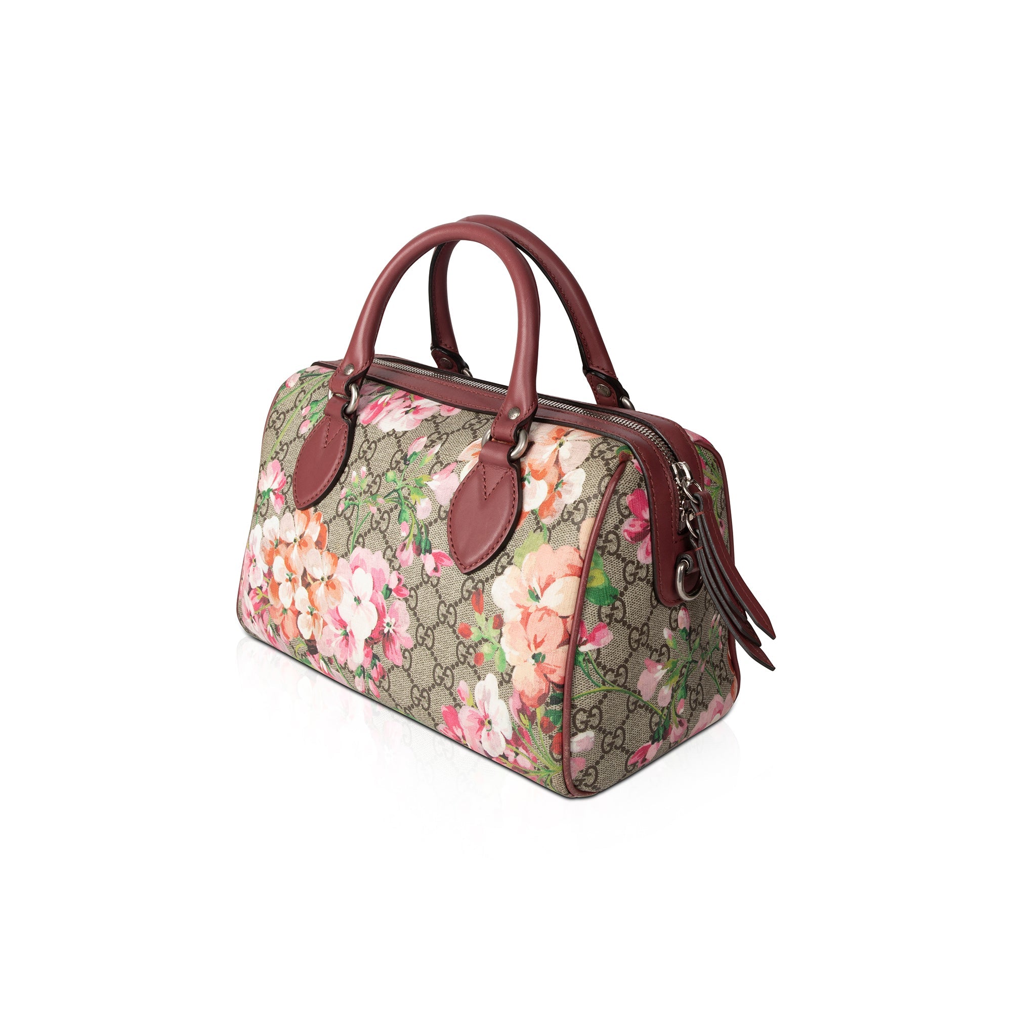 Gucci GG Supreme Blooms Small Boston Bag