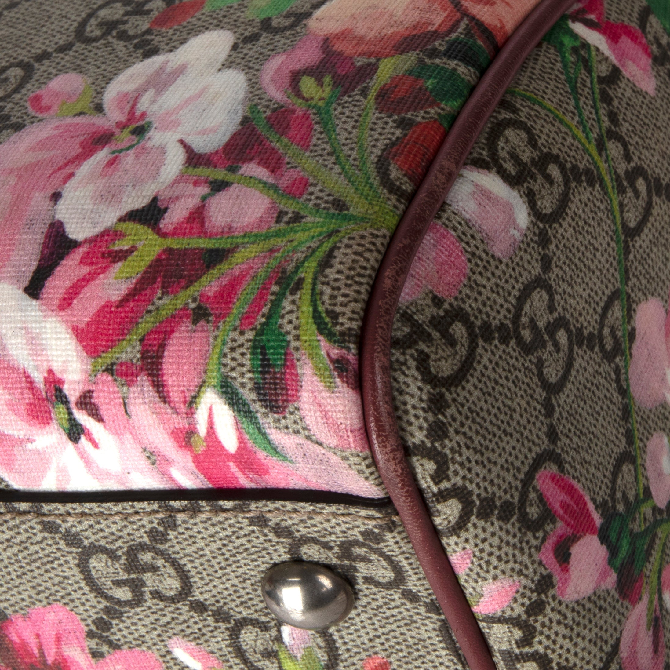Gucci GG Supreme Blooms Small Boston Bag