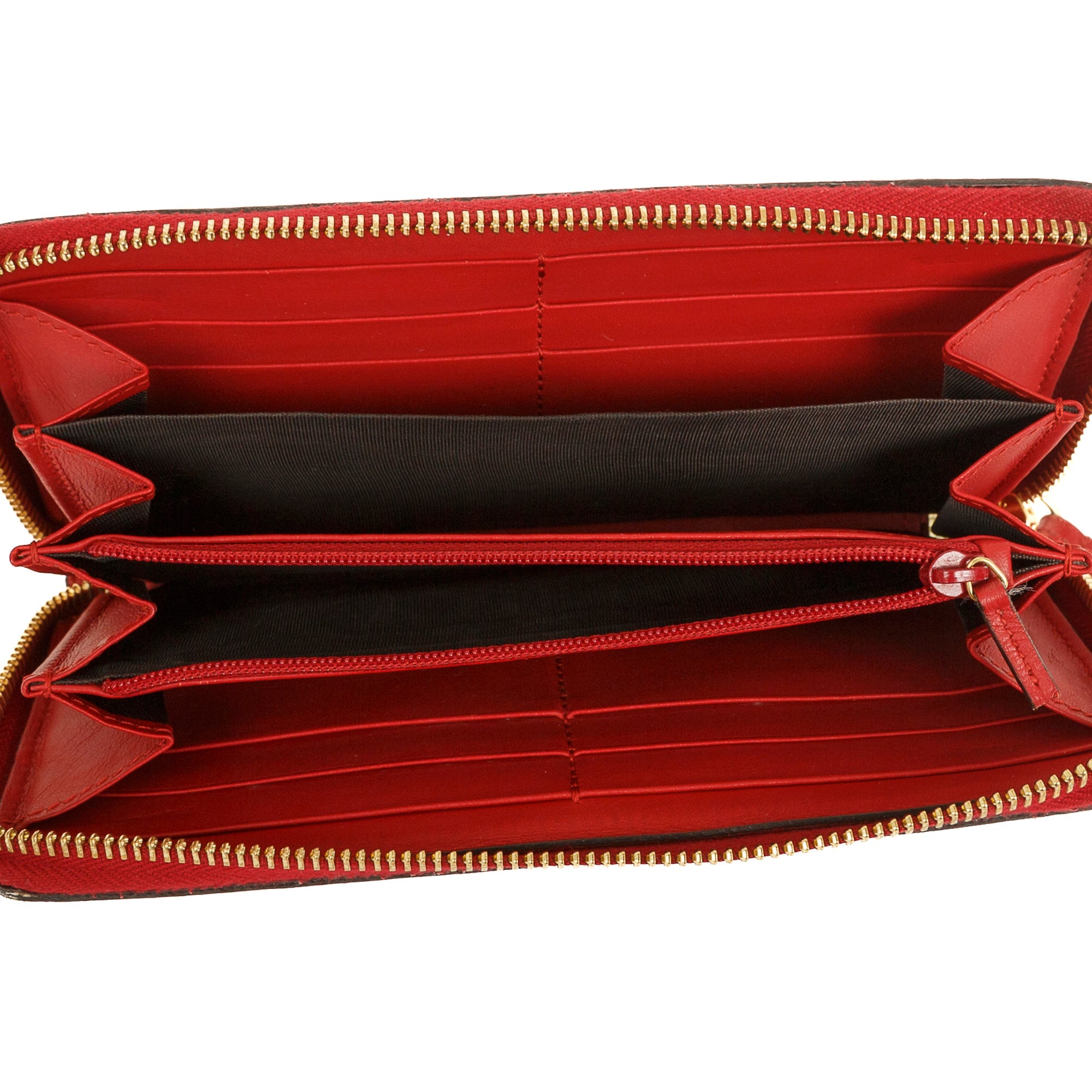 Gucci GG Supreme Embroidered Rainbow Love Zip Around Wallet