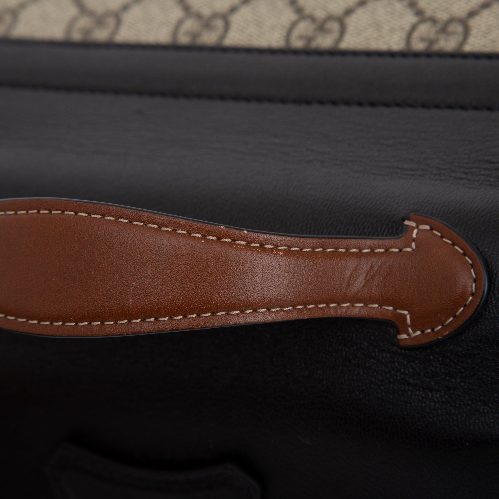 Gucci GG Supreme Padlock Mini Bag w/ Strap & Box