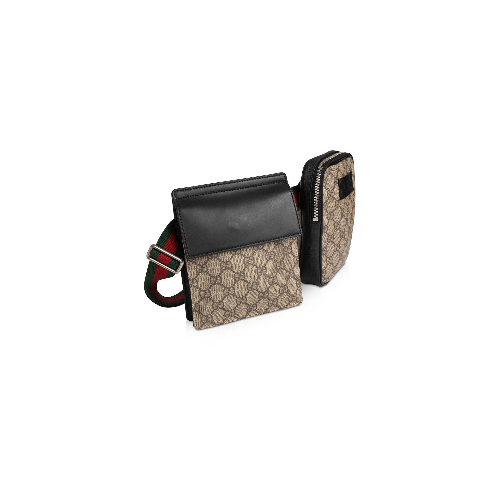 Gucci GG Supreme Web Double Belt Bag