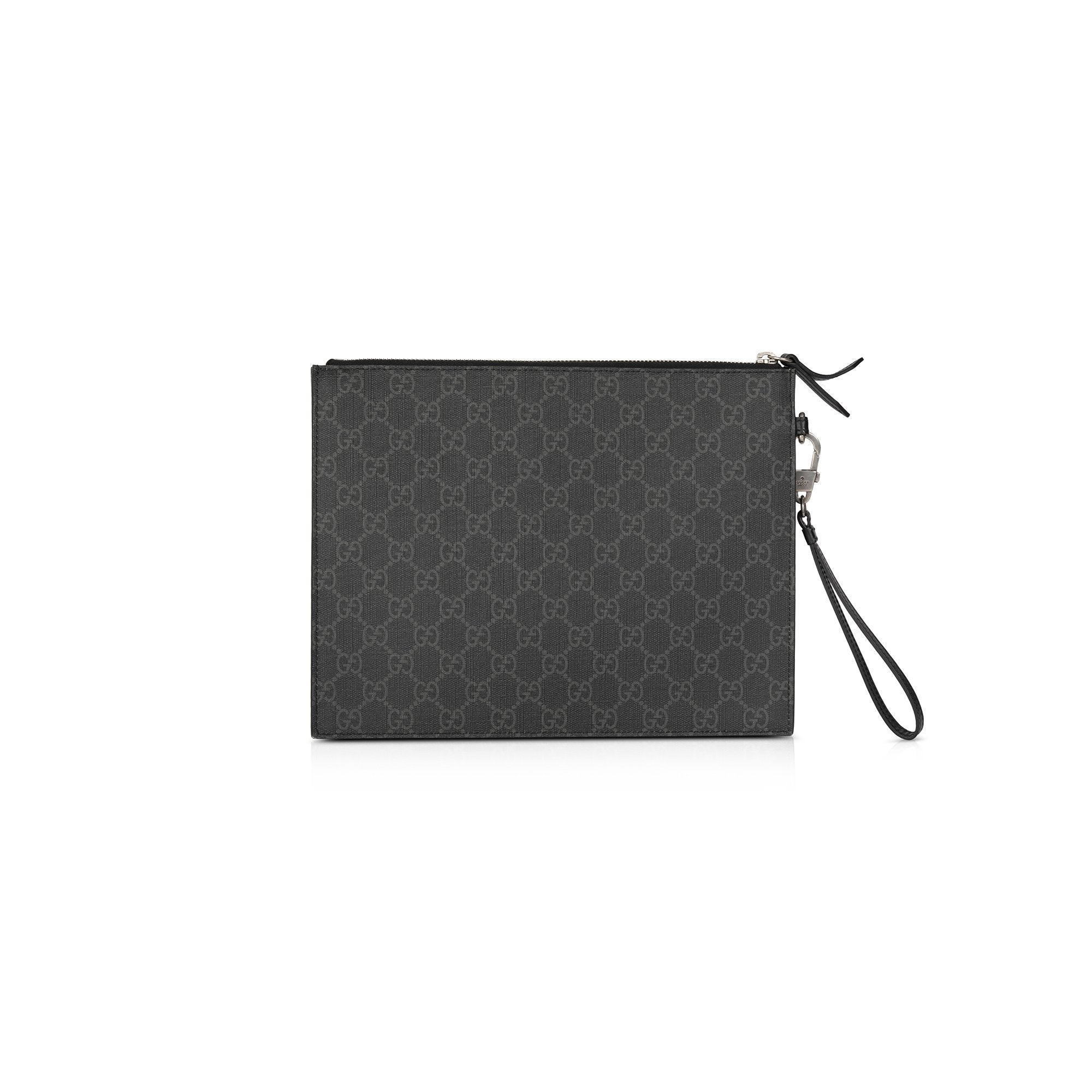 Gucci GG Supreme Wolf Print Bestiary Pouch w/ Box