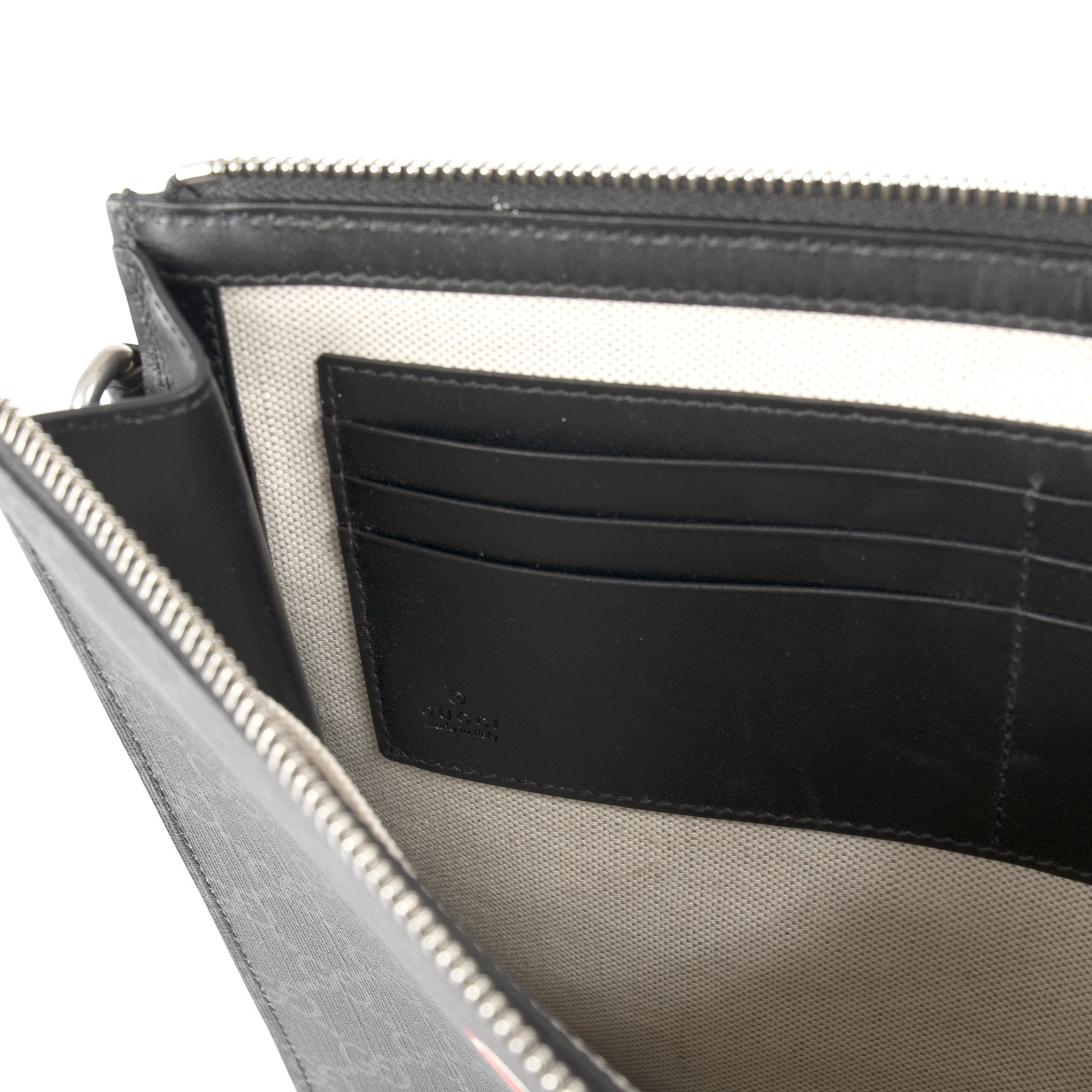 Gucci GG Supreme Wolf Print Bestiary Pouch w/ Box