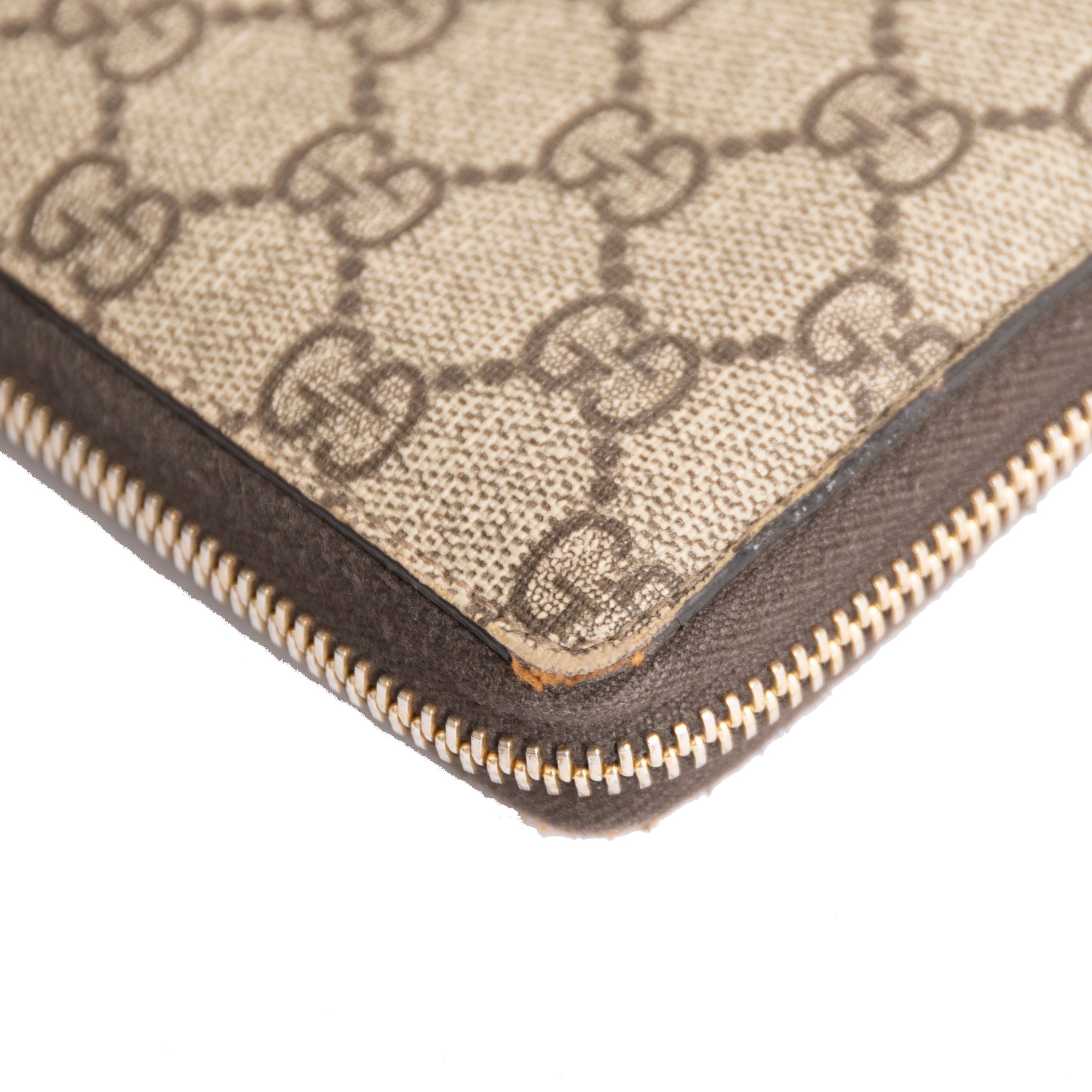 Gucci GG Supreme Zip Around Wallet