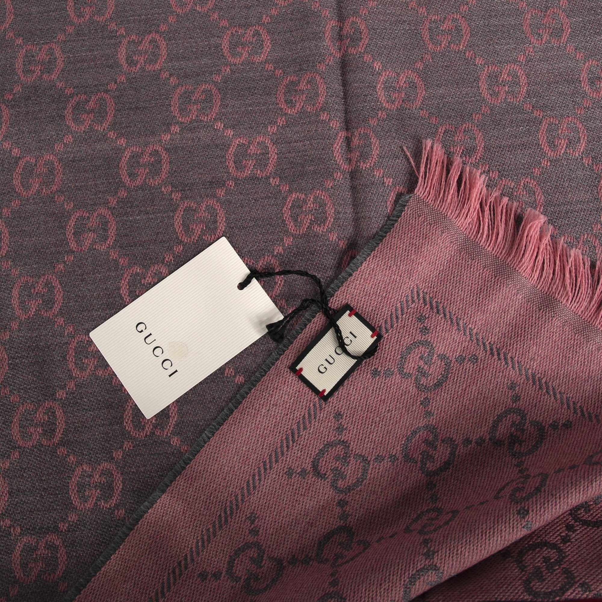 Gucci GG Wool Scarf with Box
