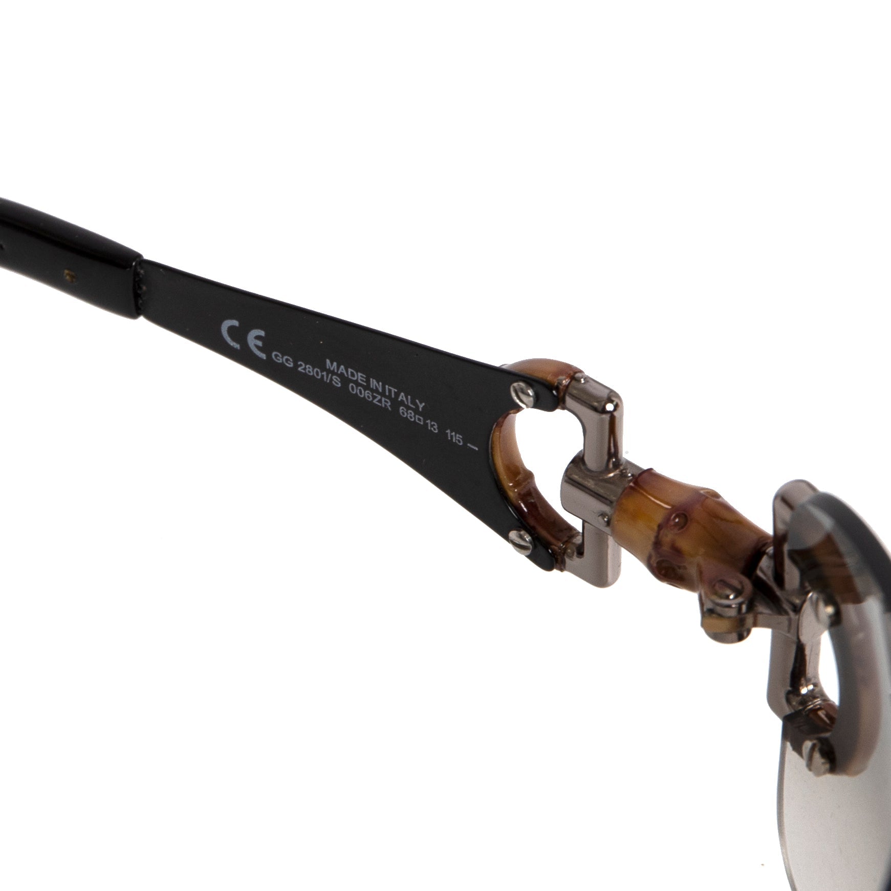 Gucci GG2801/S Vintage Bamboo Horsebit Shield Sunglasses w/ Case