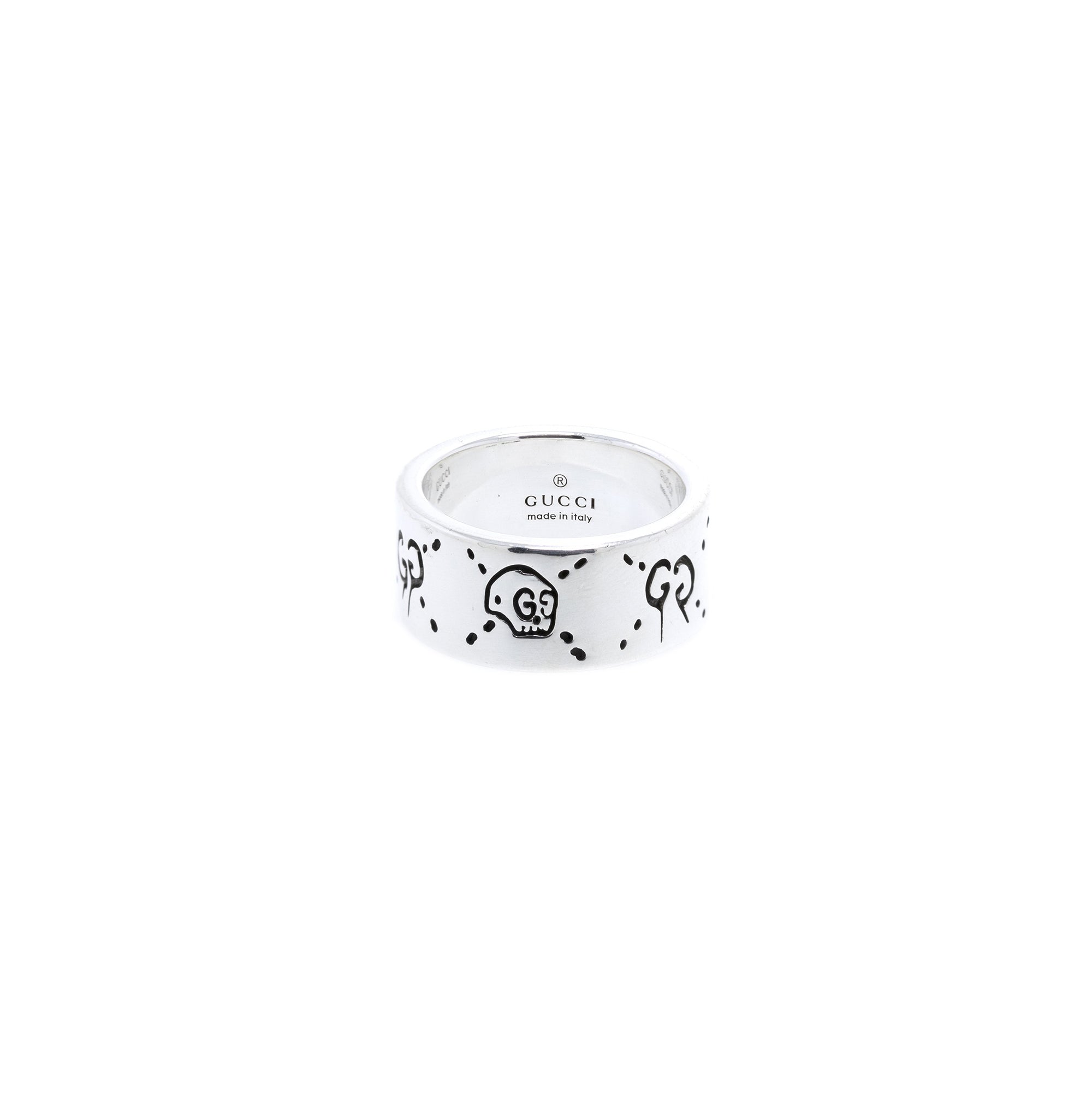 Gucci Ghost Skull Wide Ring
