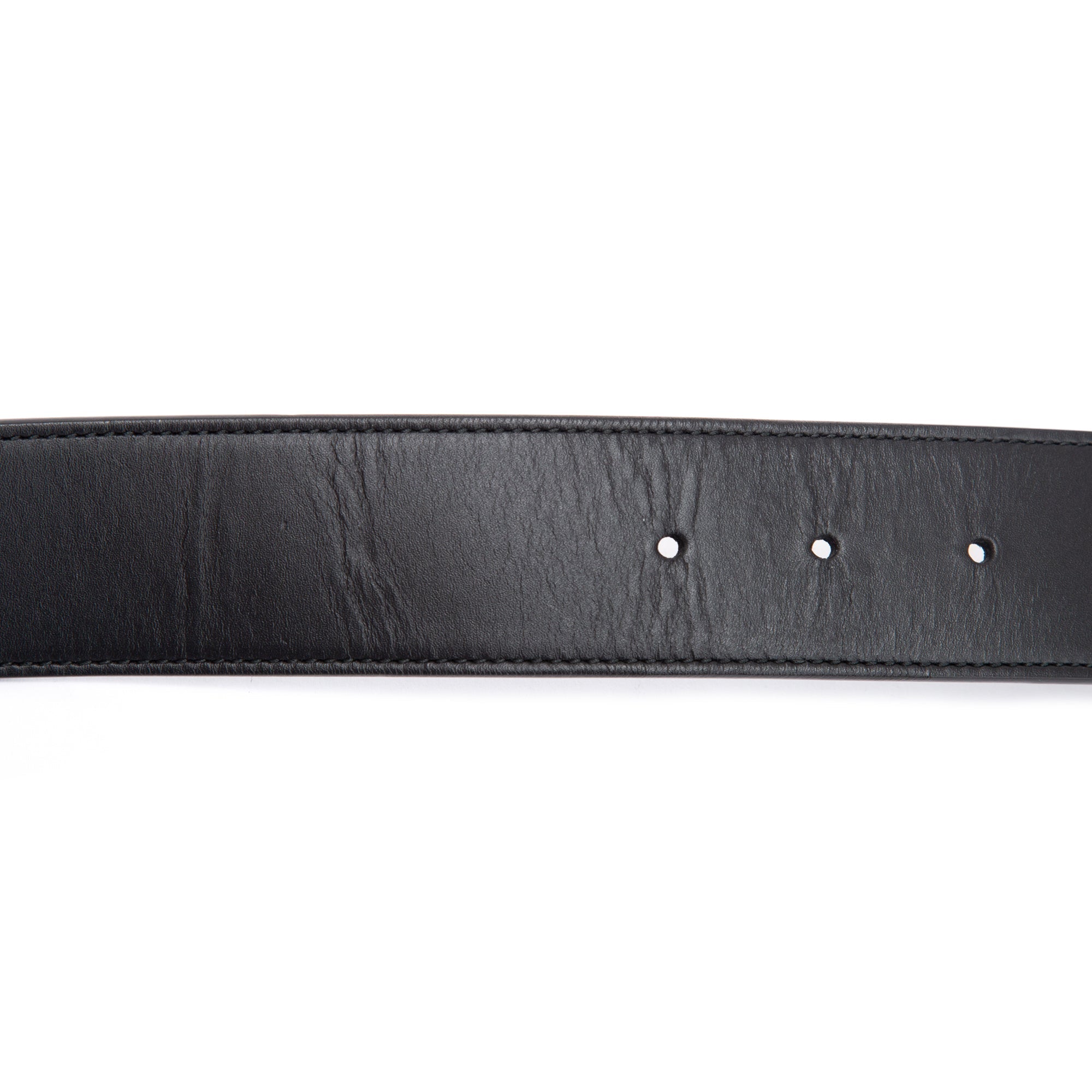 Gucci Green & Red Web Canvas & Black Leather Belt with Double G Buckle