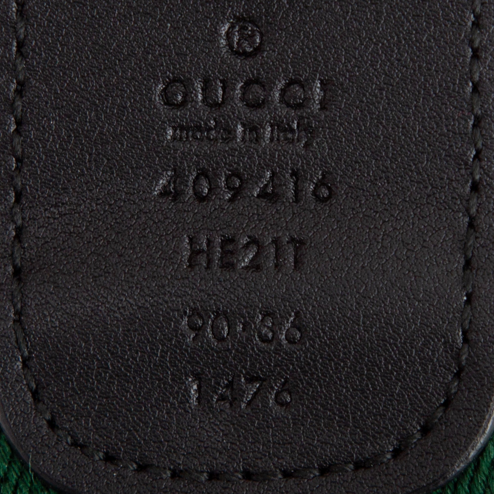 Gucci Green & Red Web Canvas & Black Leather Belt with Double G Buckle