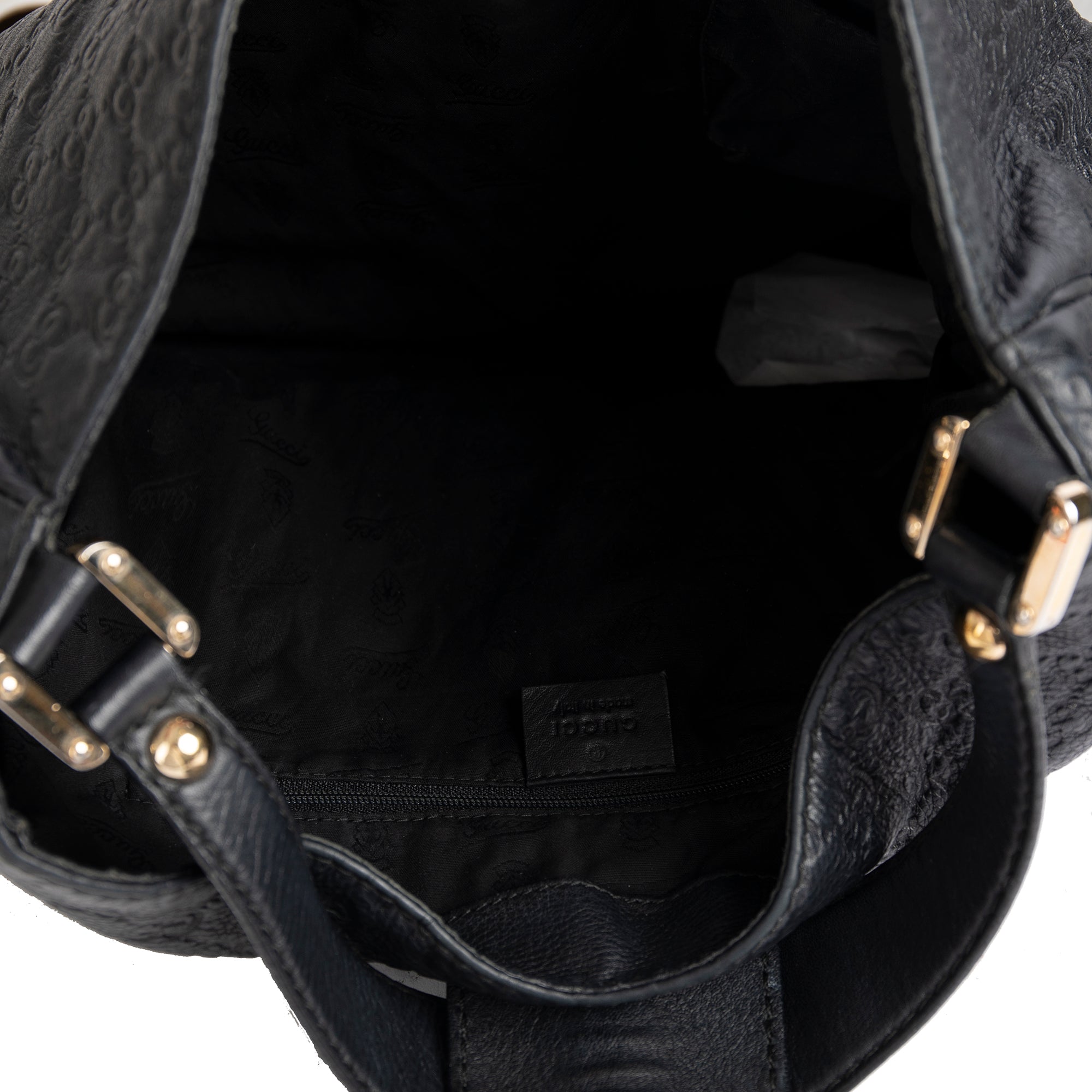 Gucci Guccissima Leather New Ladies Web Hobo