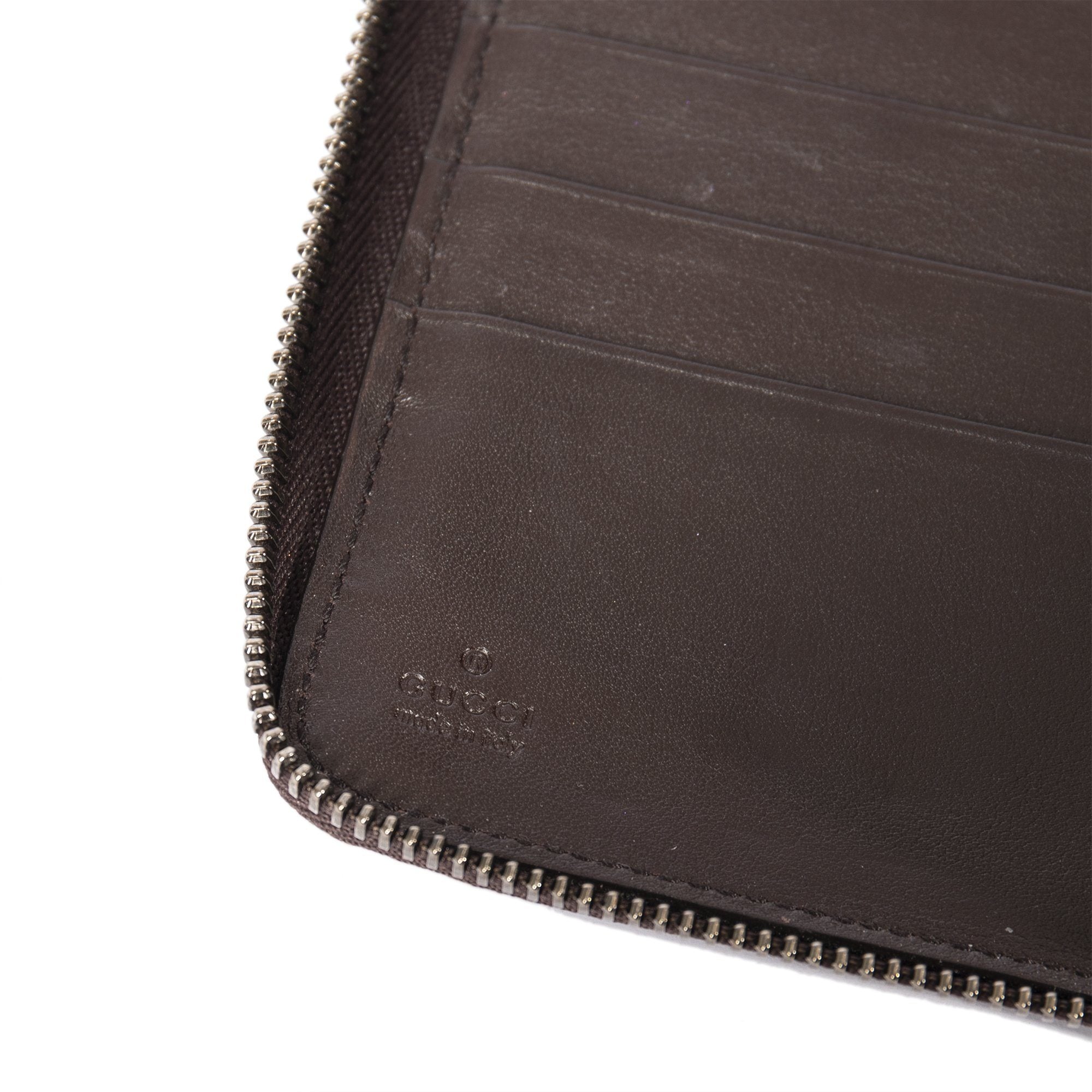 Gucci Guccissima Signature Continental Zip Around Wallet