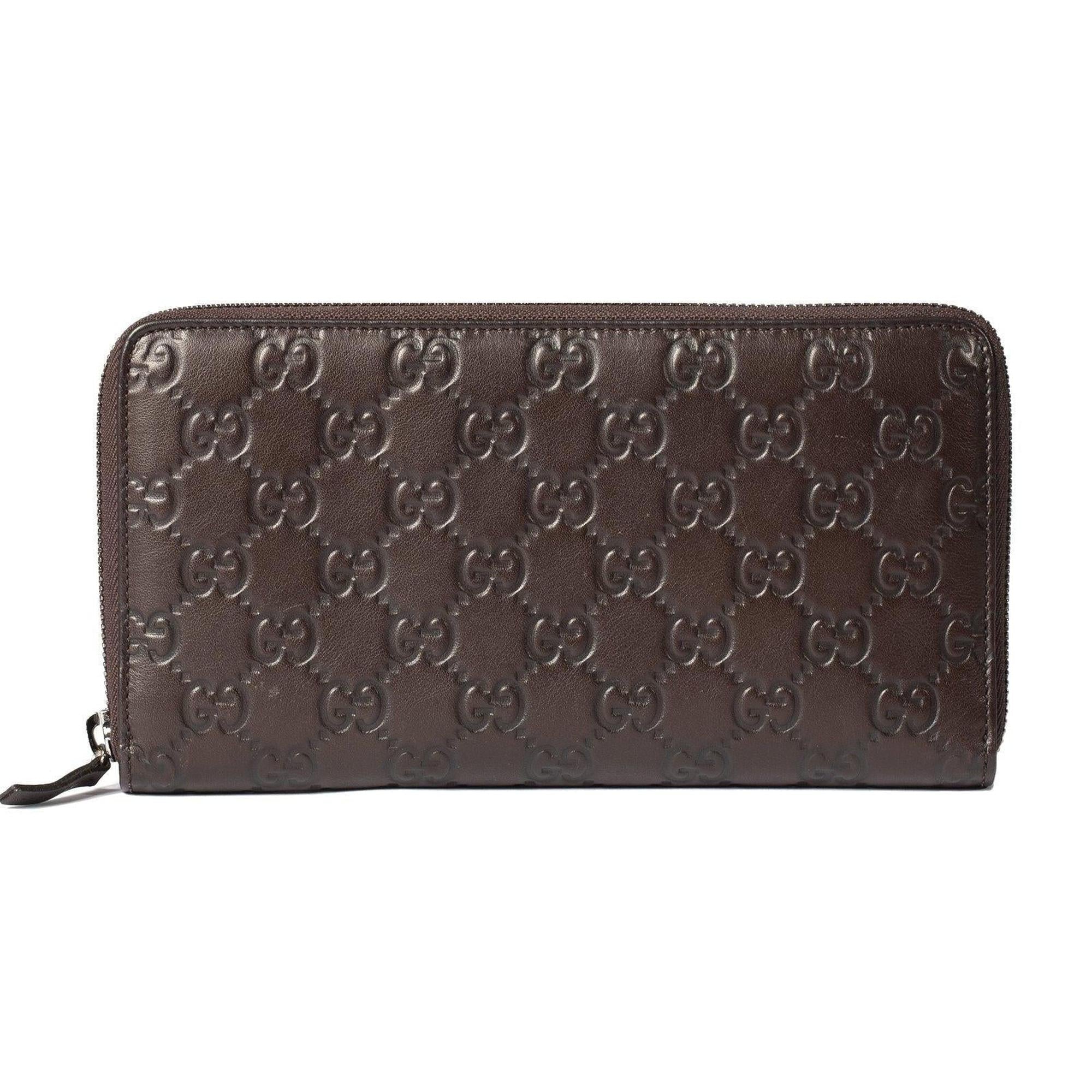 Gucci Guccissima Signature Continental Zip Around Wallet