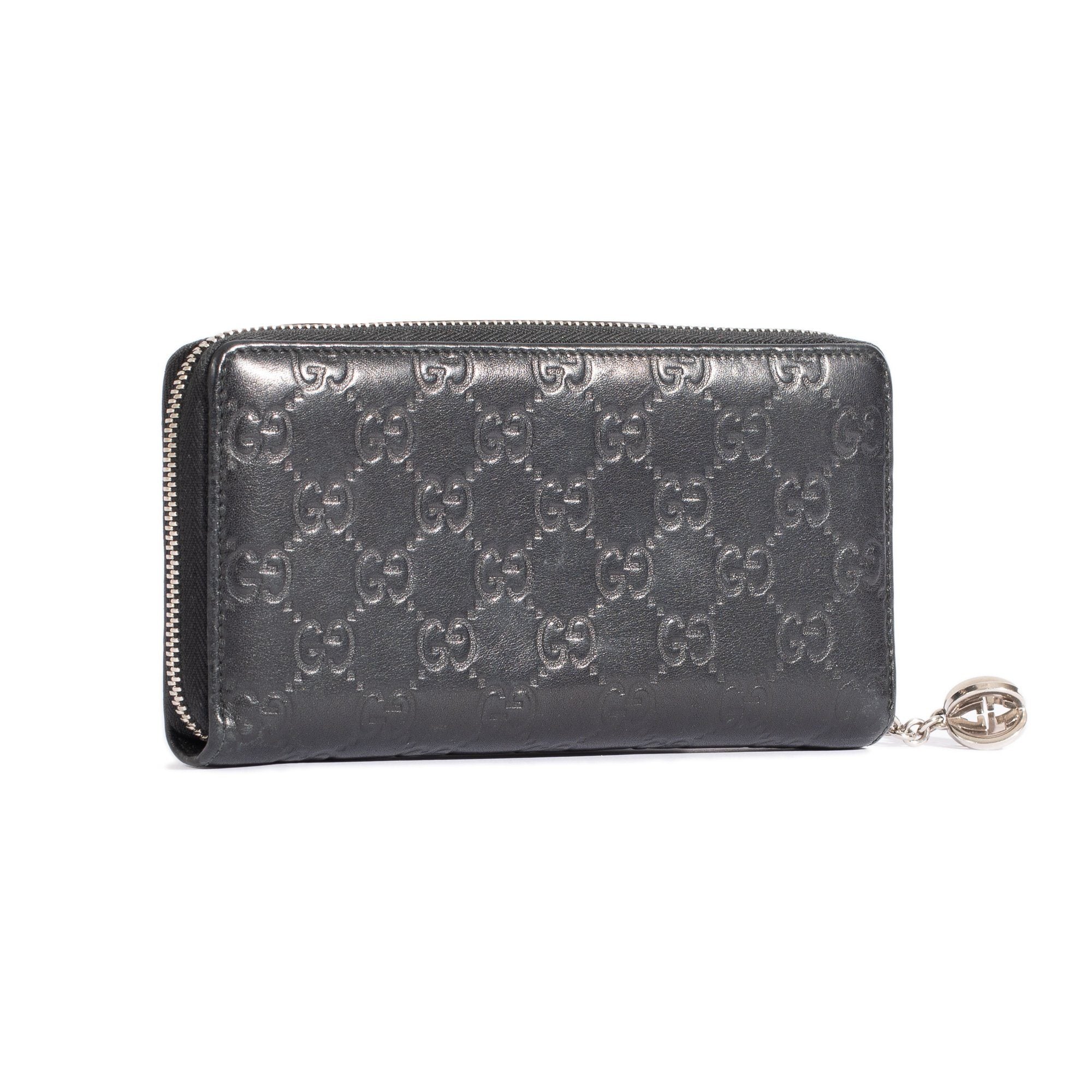 Gucci Guccissima Signature Twins Zip Around Wallet