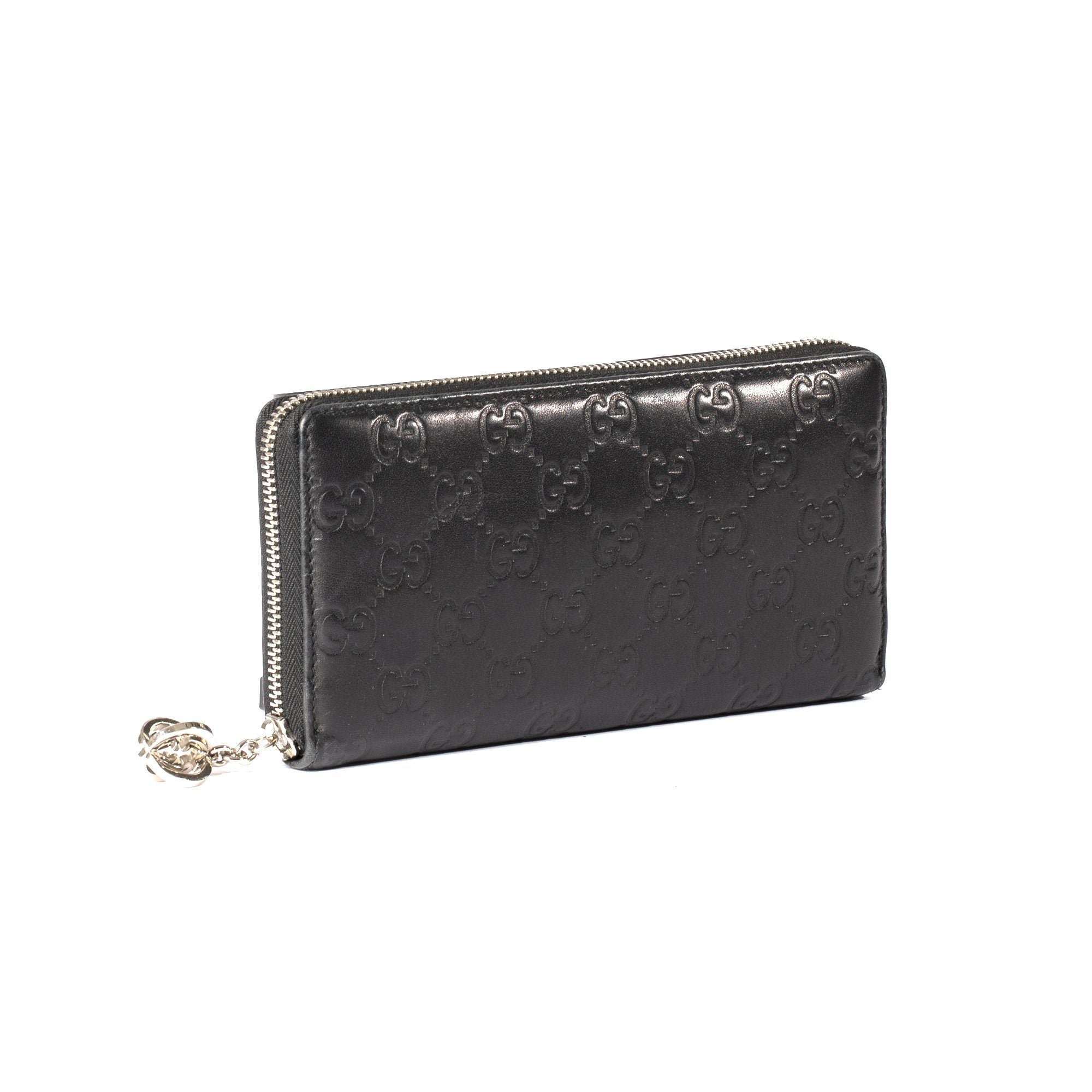 Gucci Guccissima Signature Twins Zip Around Wallet