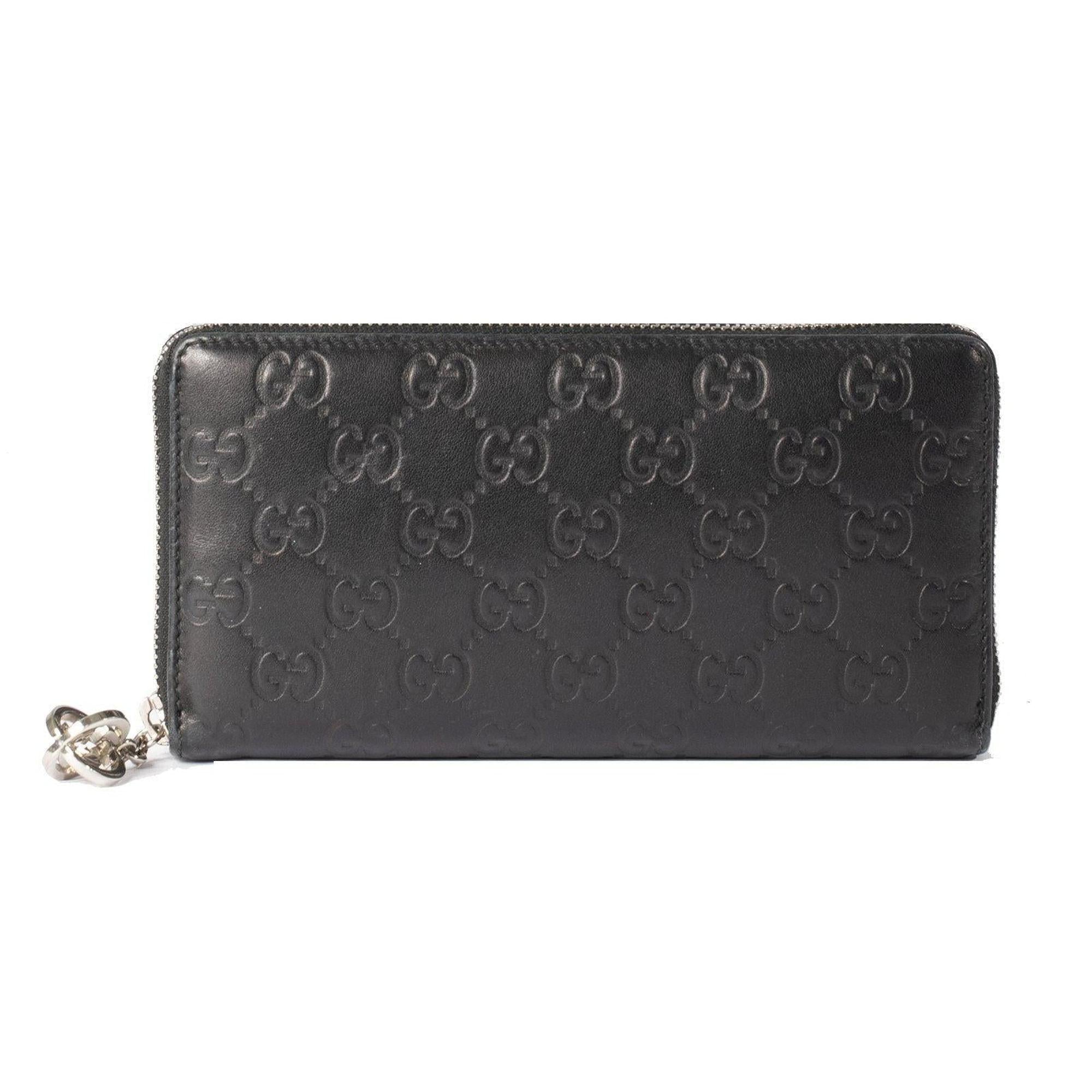 Gucci Guccissima Signature Twins Zip Around Wallet
