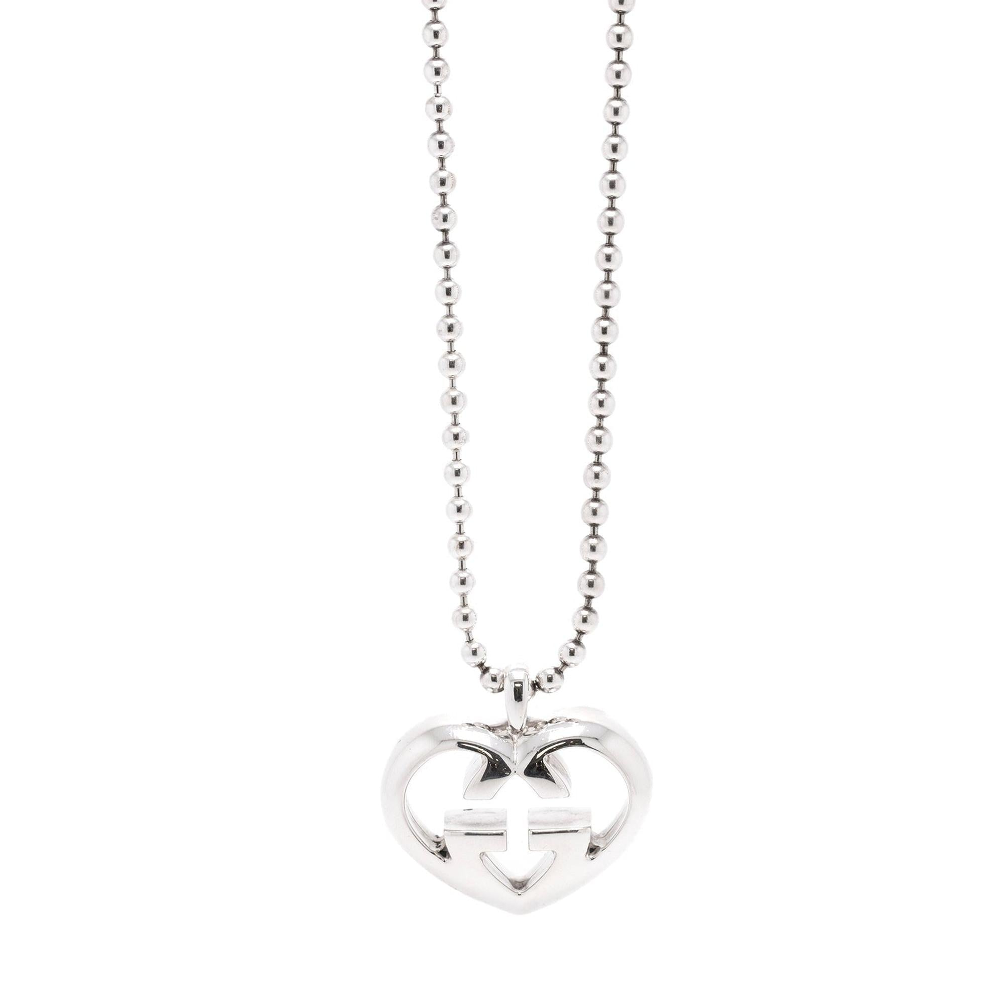 Gucci Heart Britt Heart Pendant Necklace